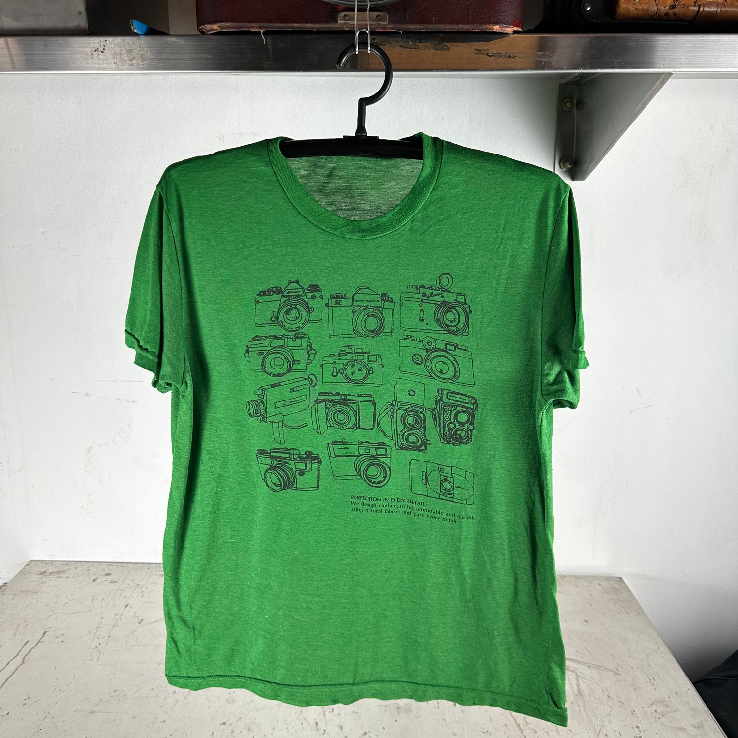​​Vintage 80s Perfection In Every Detail Cameras Artwork T-shirt