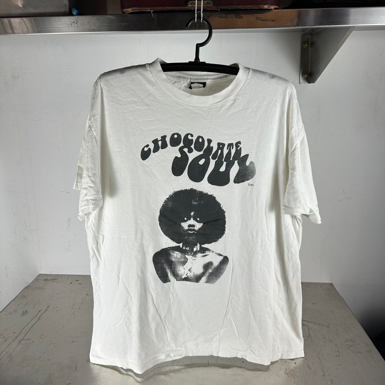 ​​Vintage 90s Chocolate Soul African American Diamond Dust Graphic XL T-shirt