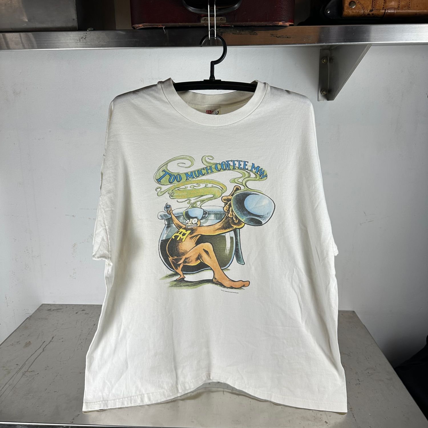 ​​Vintage 1996 Too Much Coffee Man Shannon Wheeler T-shirt