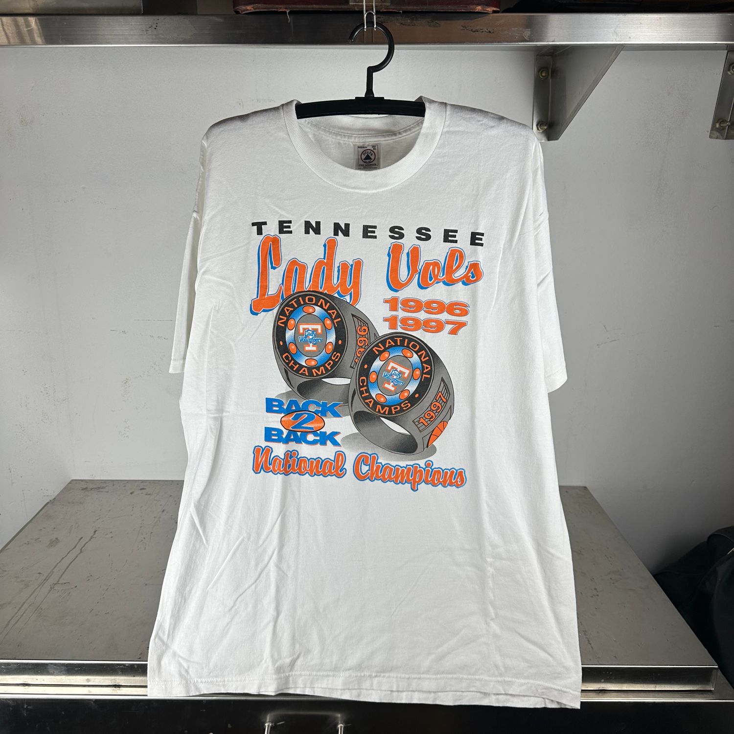 ​​Vintage 1997 Tennessee Lady Vols NCAA Back To Back Rings Champions ​T-shirt