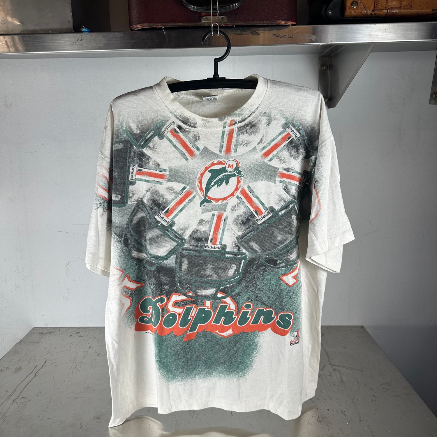 ​​Vintage 1996 Miami Dolphins NFL AOP Double Sided T-shirt