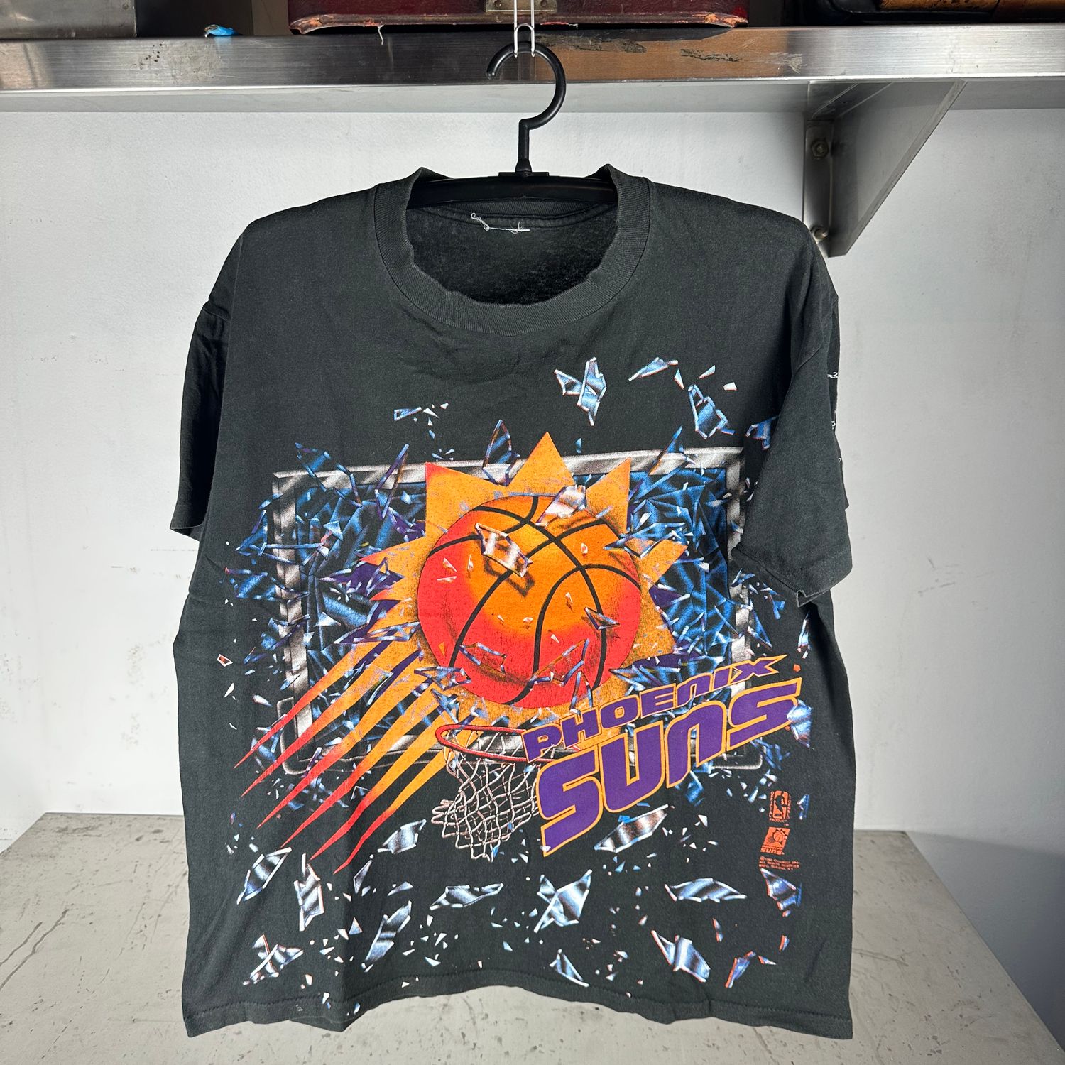 ​​Vintage 90s Phoenix Suns Shattered Backboard NBA Graphic T-shirt