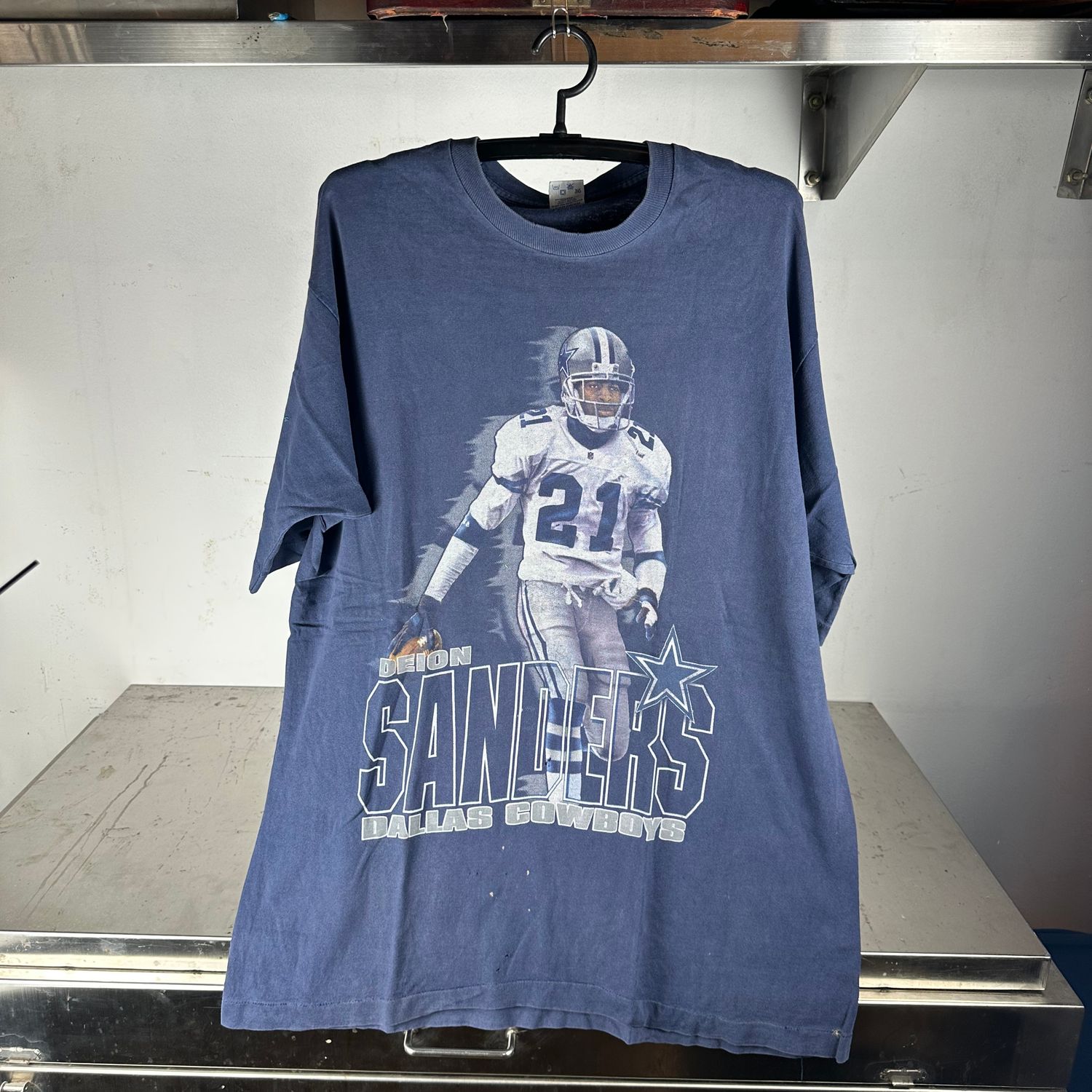 ​​​Vintage 90s Deion Sanders Dallas Cowboys Salem Sportswear NFL XLT-shirt