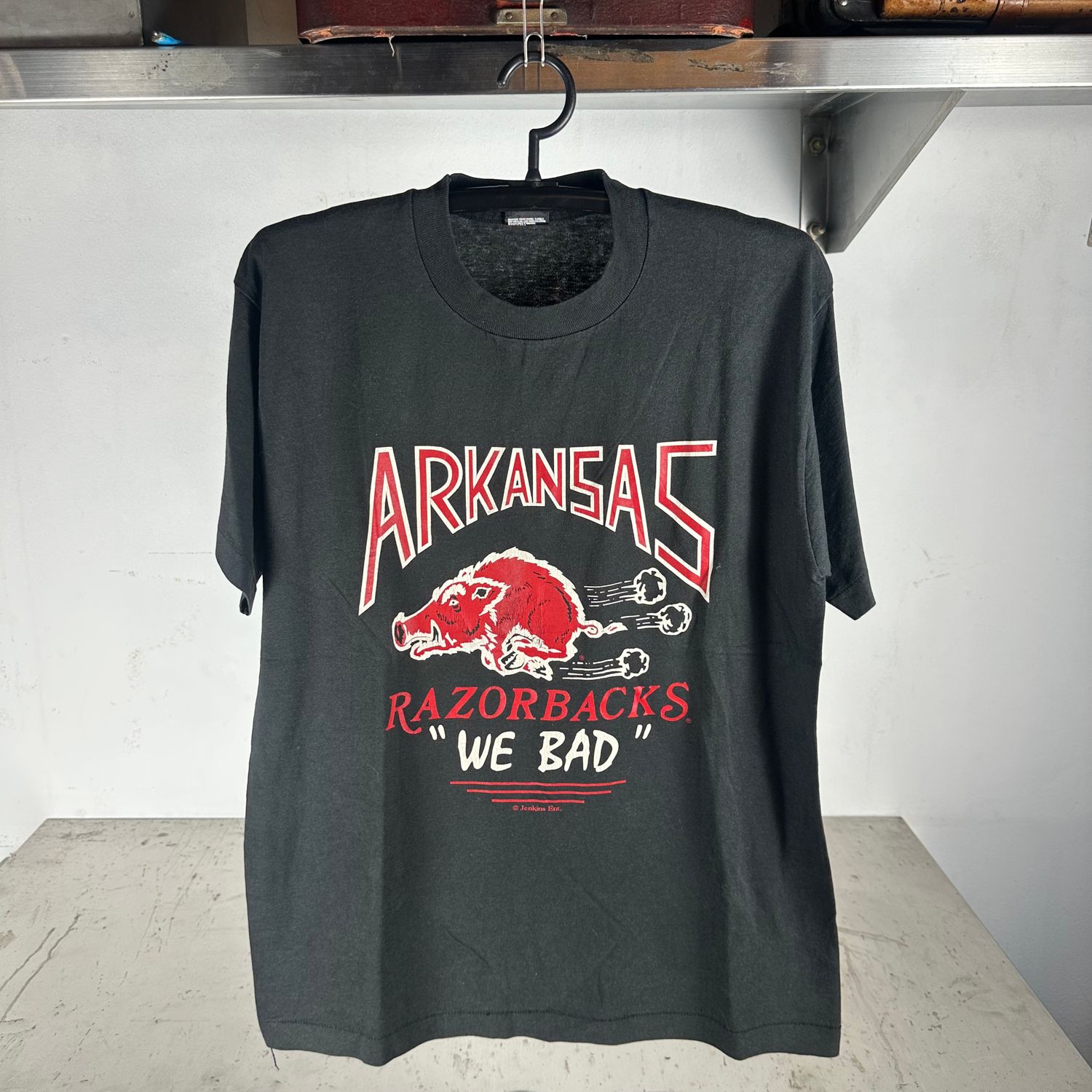 ​​Vintage 80s Arkansas Razorbacks We Bad NCAA Graphic T-shirt