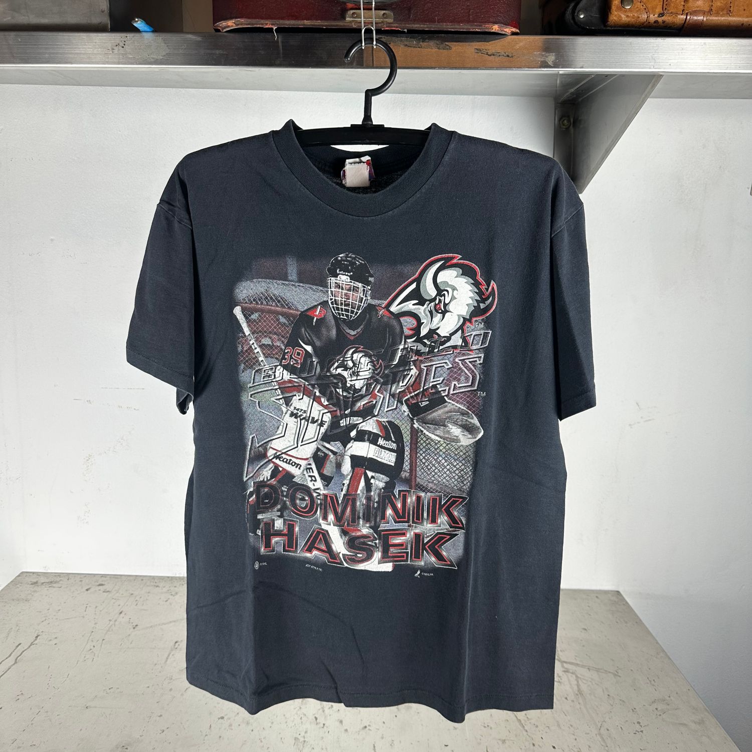 ​​Vintage 90s Dominik Hasek Buffalo Sabres NHL Graphic T-shirt