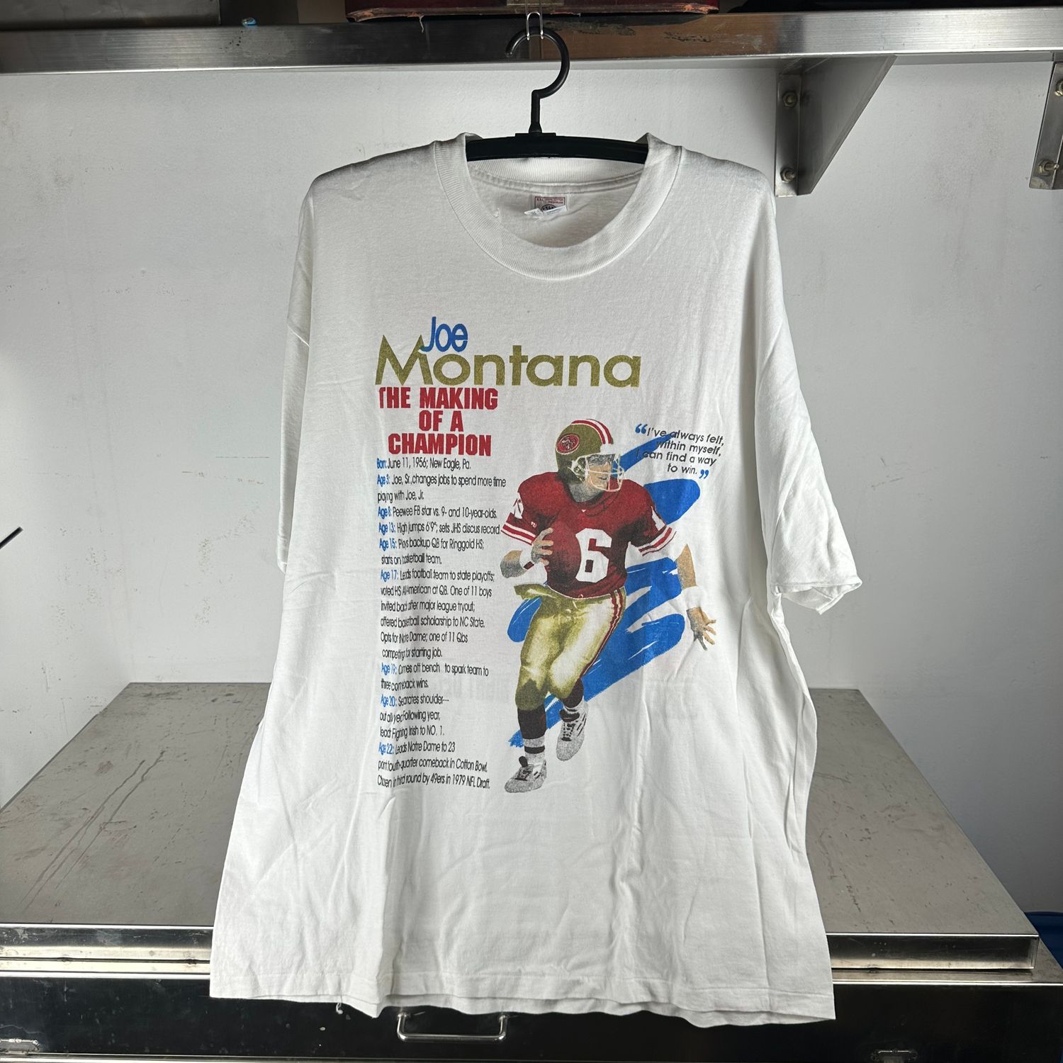 ​​Vintage 1997 Joe Montana 49ers The Making of a Champion NFL T-shirt