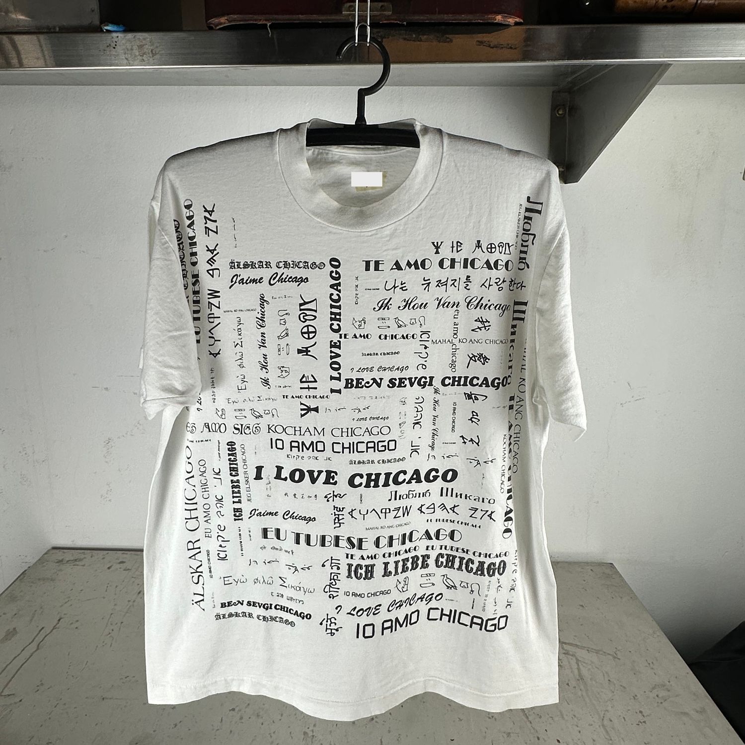 ​​Vintage 90s I Love Chicago Typography Graphic XL T-shirt