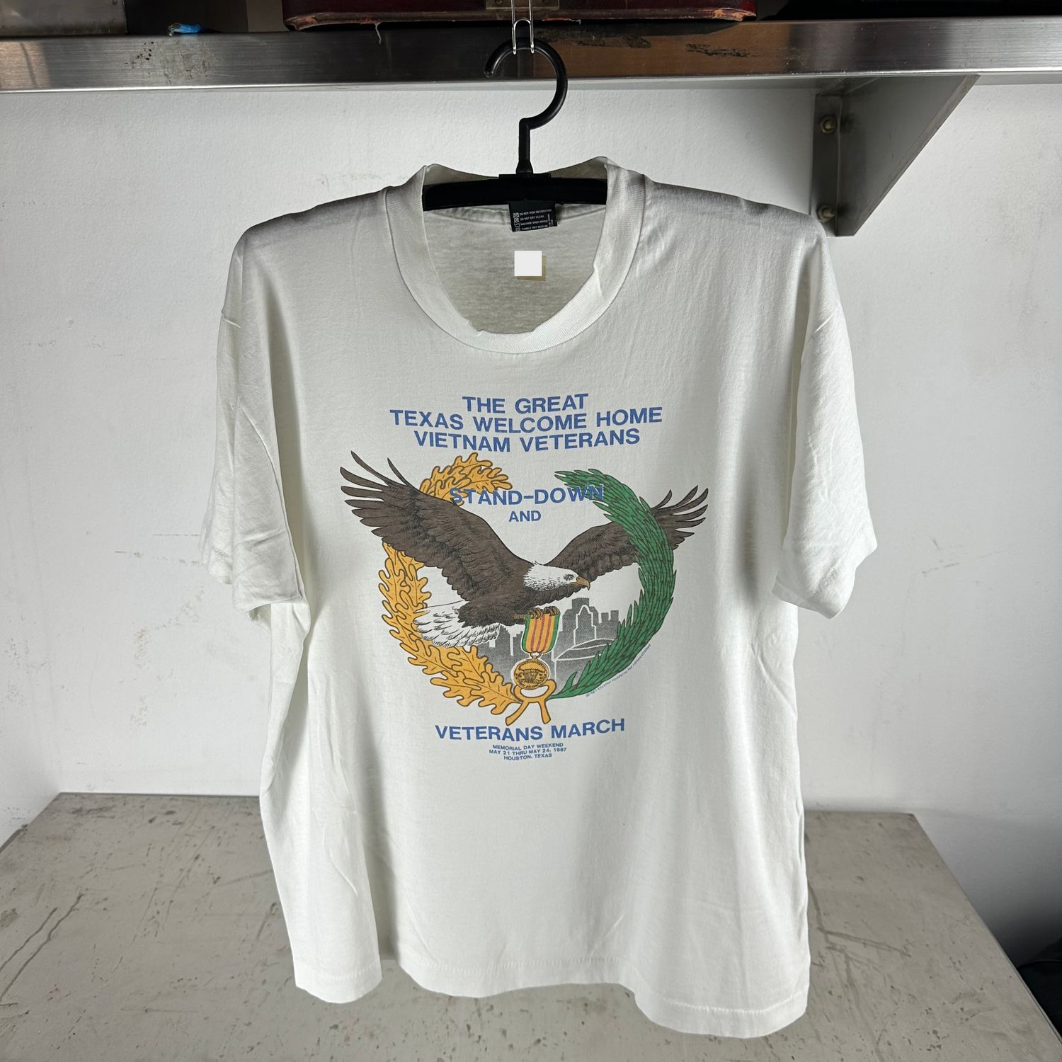 ​​Vintage 1987 Houston Texas Vietnam Veterans March T-shirt