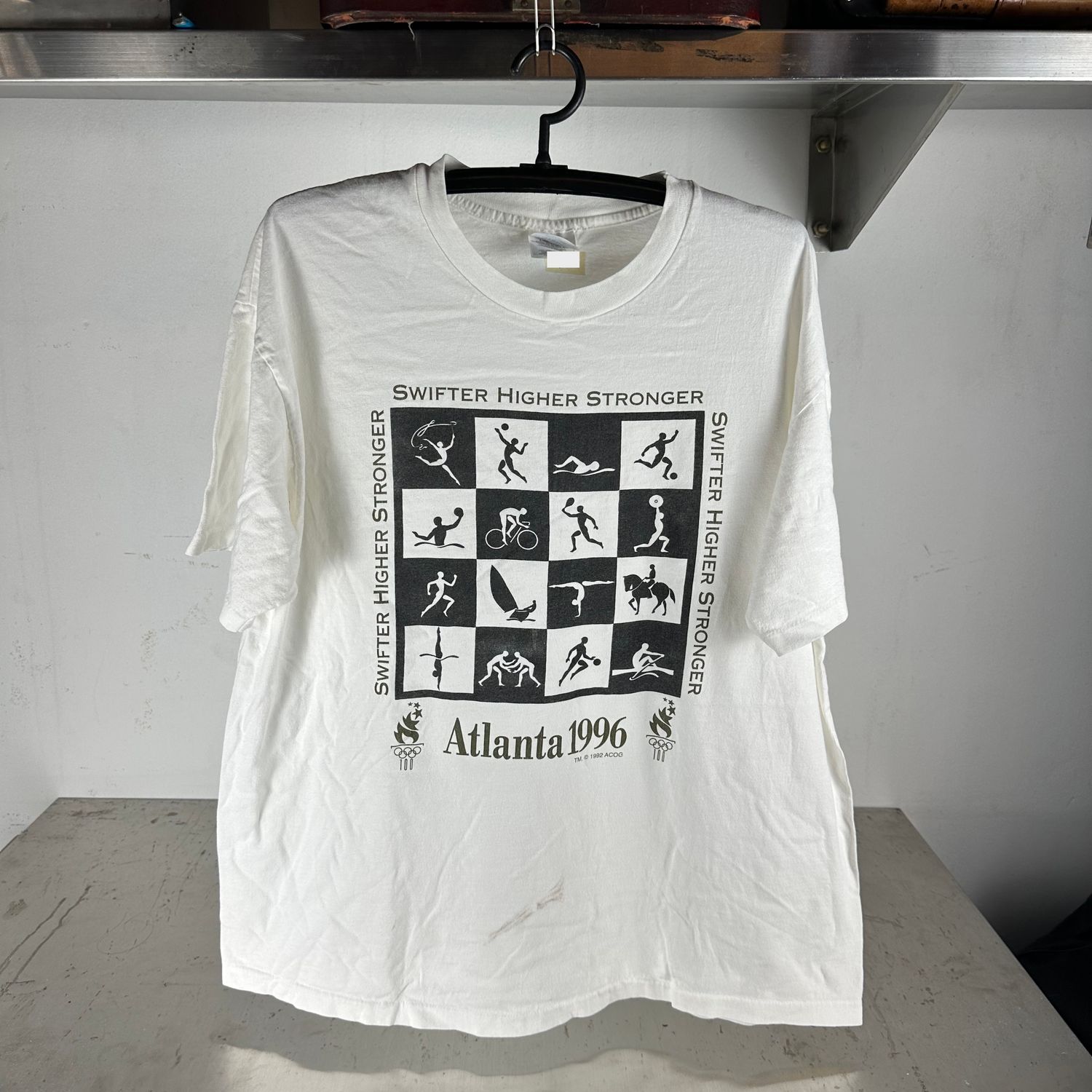 ​​Vintage 1996 Atlanta Olympics Swifter Higher Stronger Graphic T-shirt