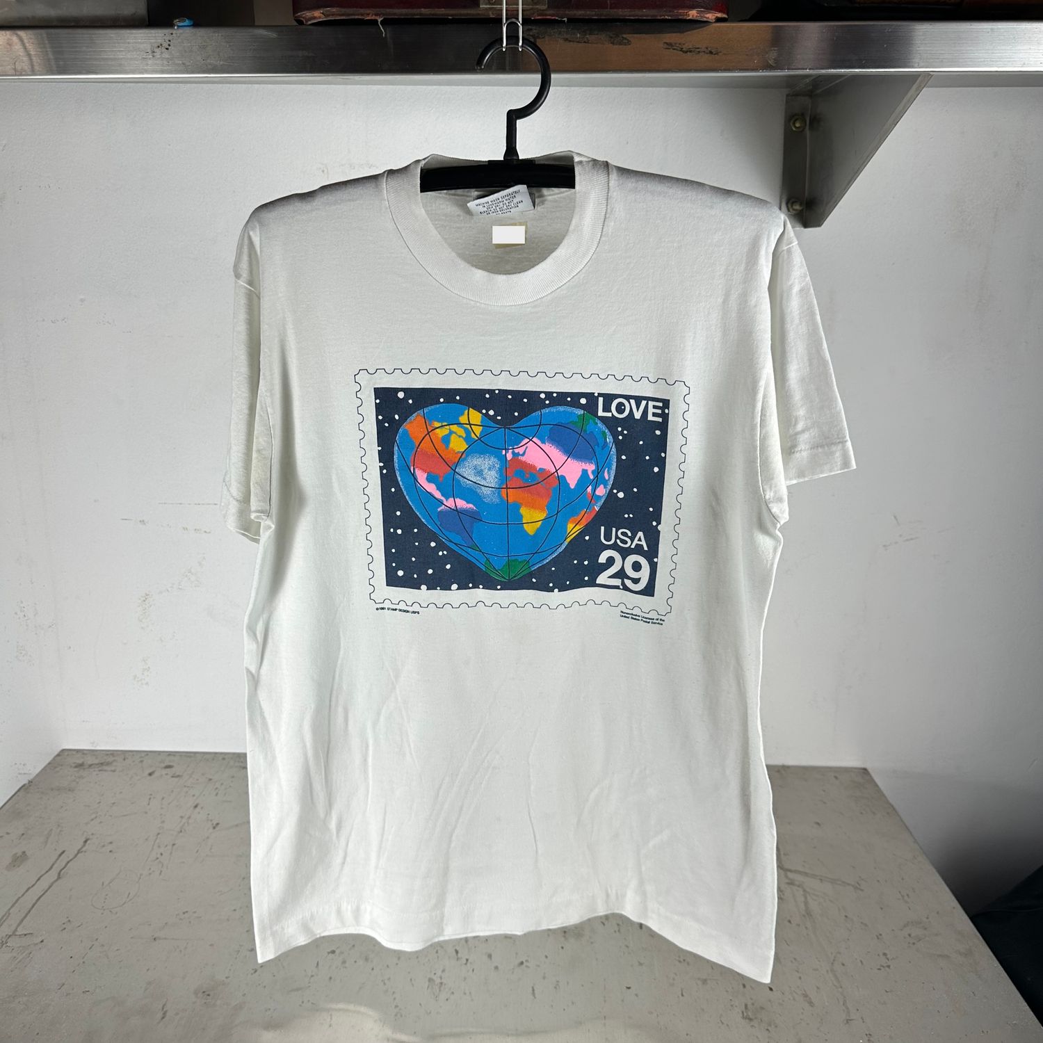 ​​Vintage 1991 Love USA USPS Stamp Artwork Graphic T-shirt