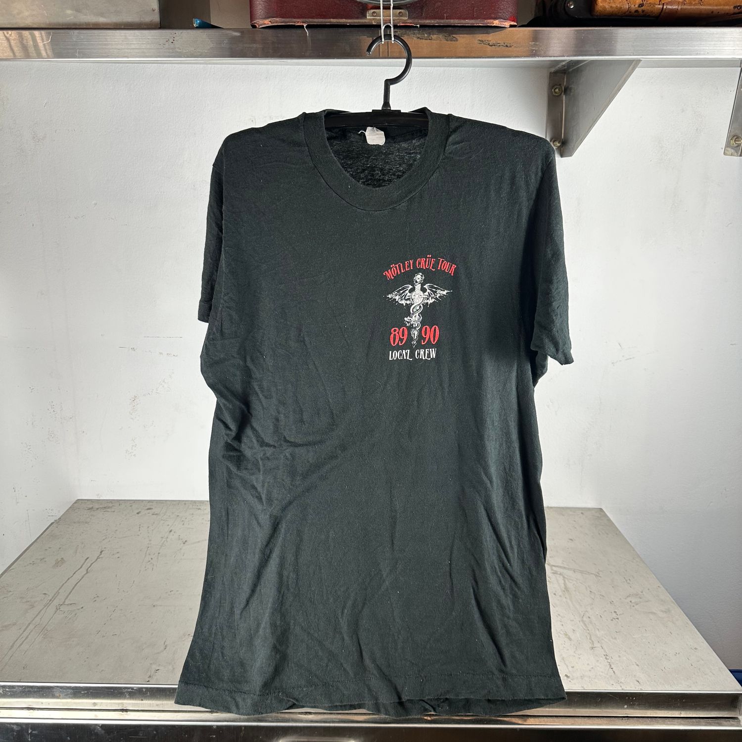 ​​Vintage 1989-90 Motley Crue Tour Local Crew Band T-shirt