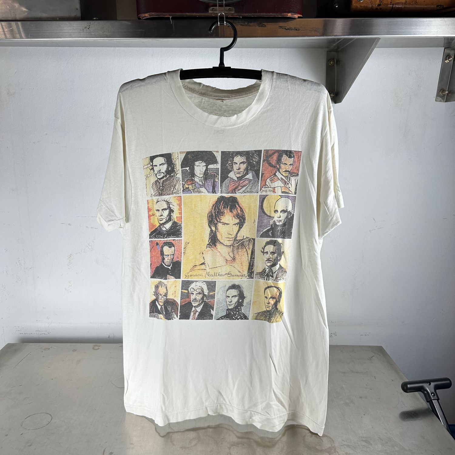 ​​Vintage 1991 Sting The Police Band Singer Artwork Graphic T-shirt