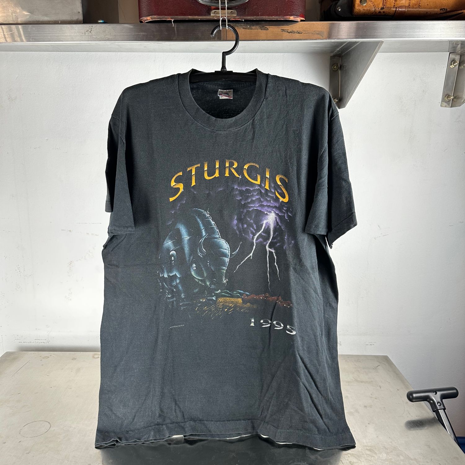 ​​Vintage 1995 Sturgis Motorcycle Road to Ruin Graphic XL T-shirt
