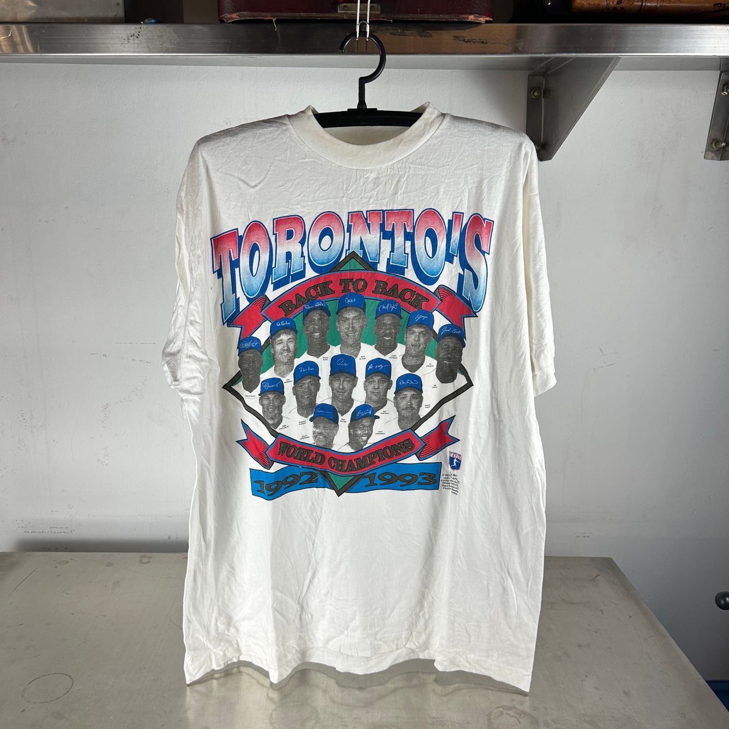 ​​Vintage 1993 Toronto Blue Jays Back To Back MLB Champions T-shirt