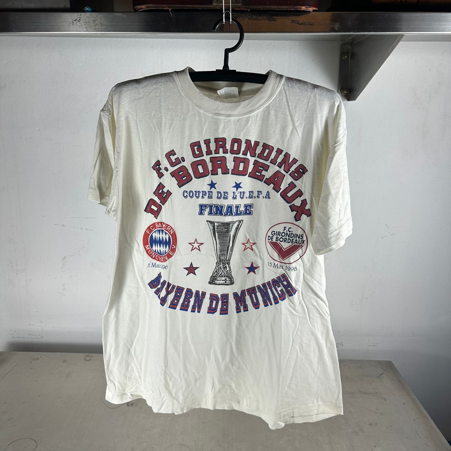 ​Vintage 1996 Bayern Munich VS Bordeaux UEFA Cup Final Soccer T-shirt
