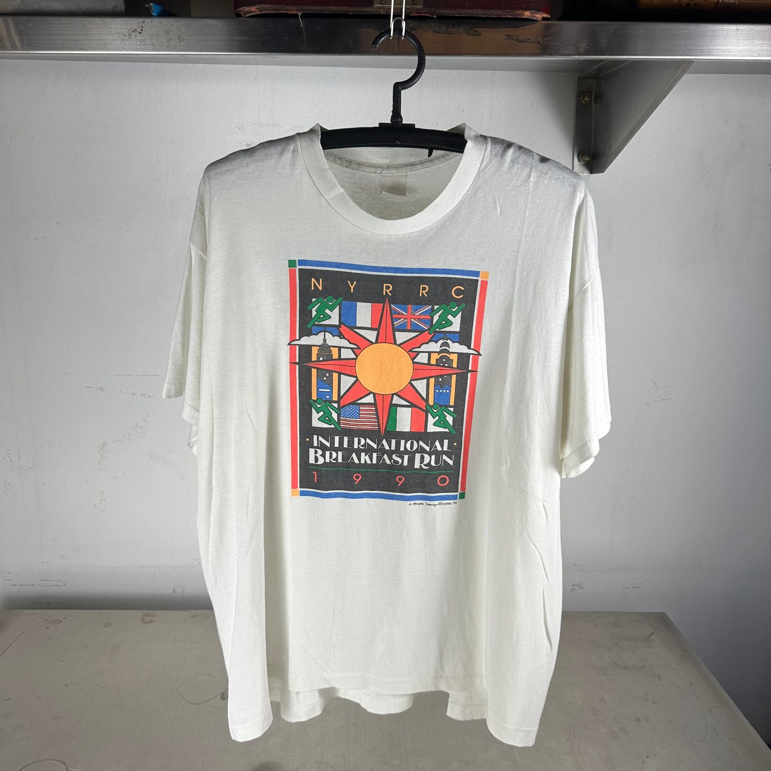 ​Vintage 1990 NYRRC New York City Marathon C. Hayes Artwork T-Shirt