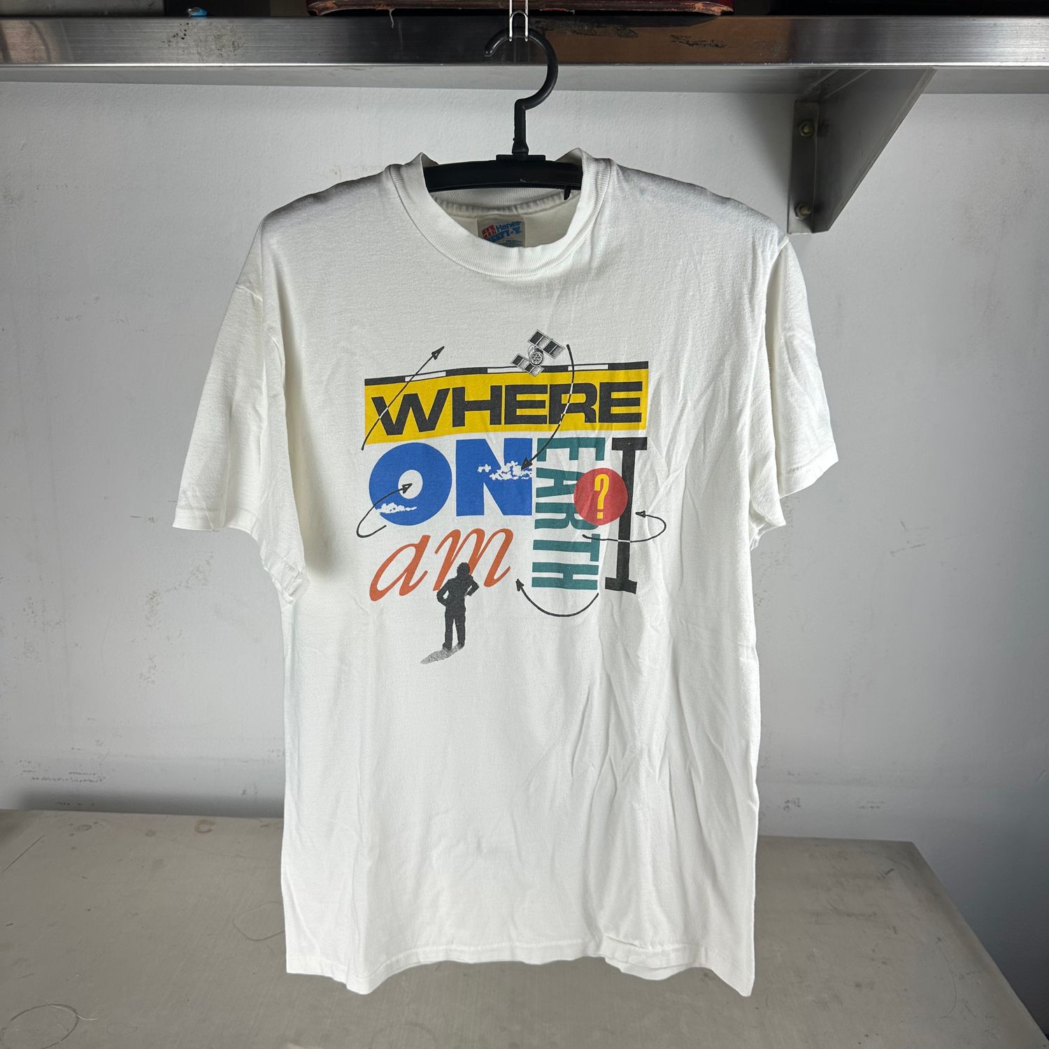 ​Vintage 90s Where On Earth Am I? Space GPS Graphic T-Shirt