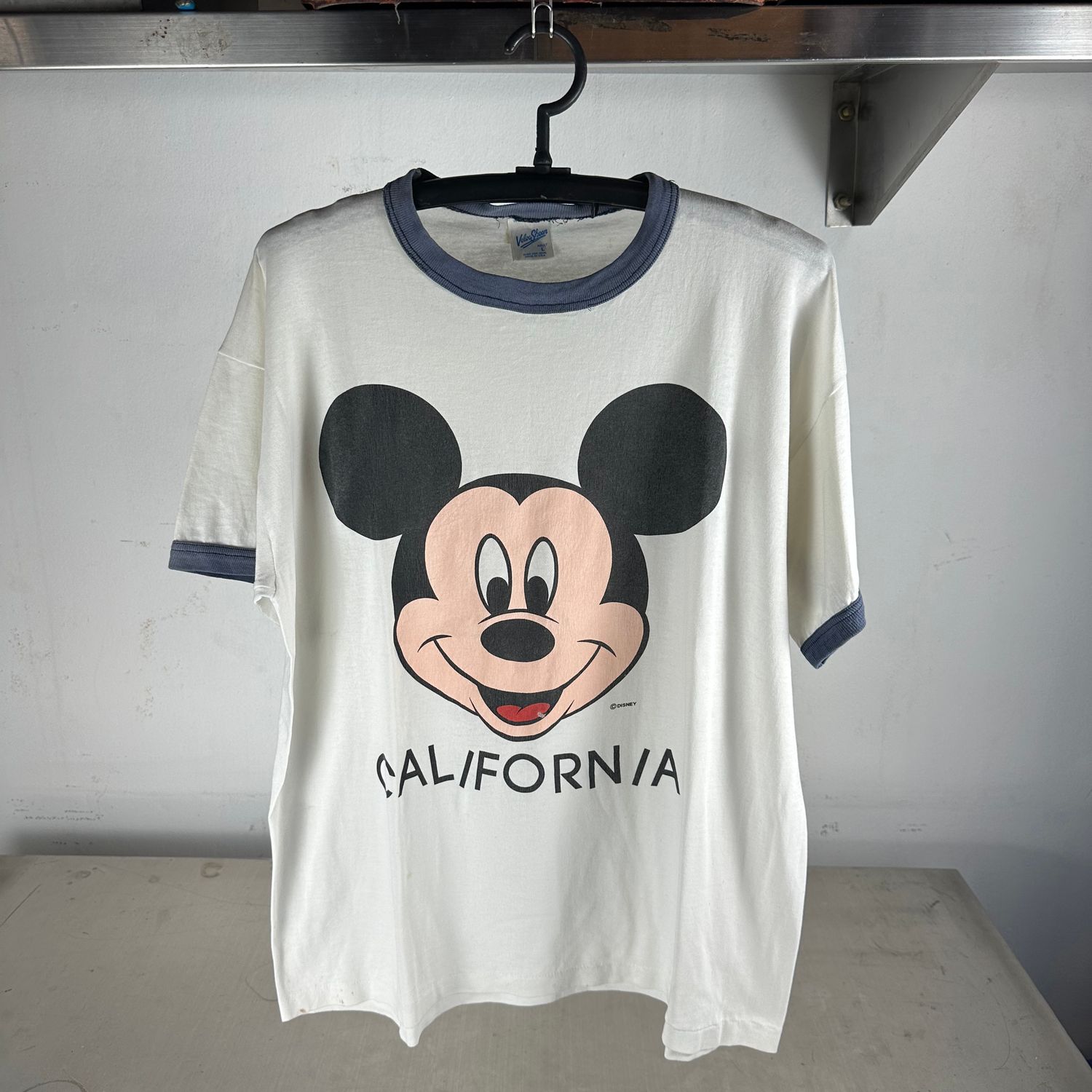 ​Vintage 90s Mickey Mouse Disney California Ringer Graphic T-Shirt