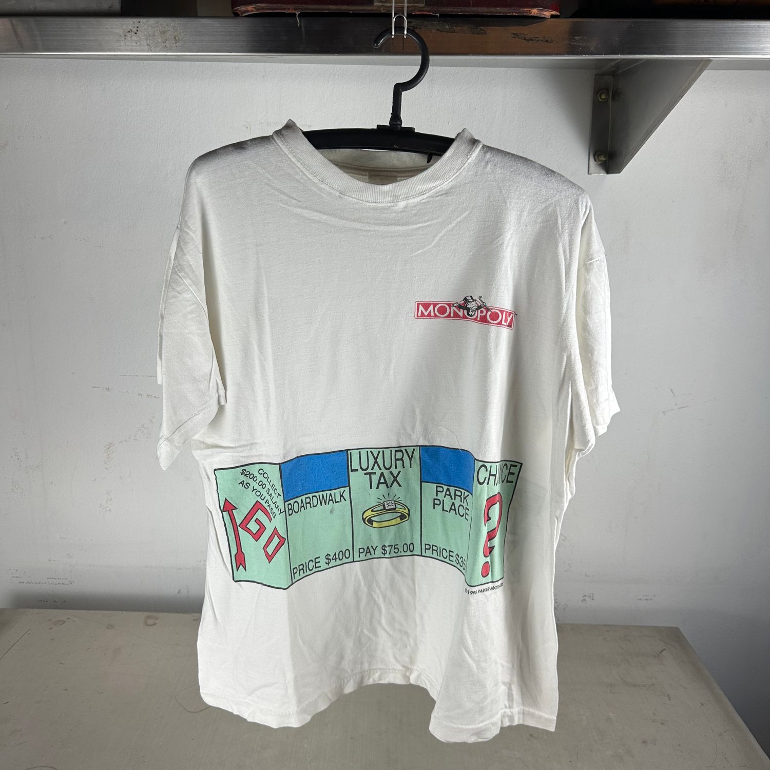 ​​​​Vintage 1995 Monopoly Board Game Graphic Double Sided T-Shirt