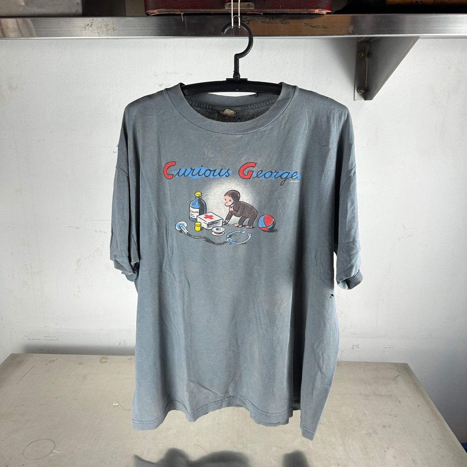 ​​​​Vintage 1996 Curious George Cartoon Graphic T-Shirt
