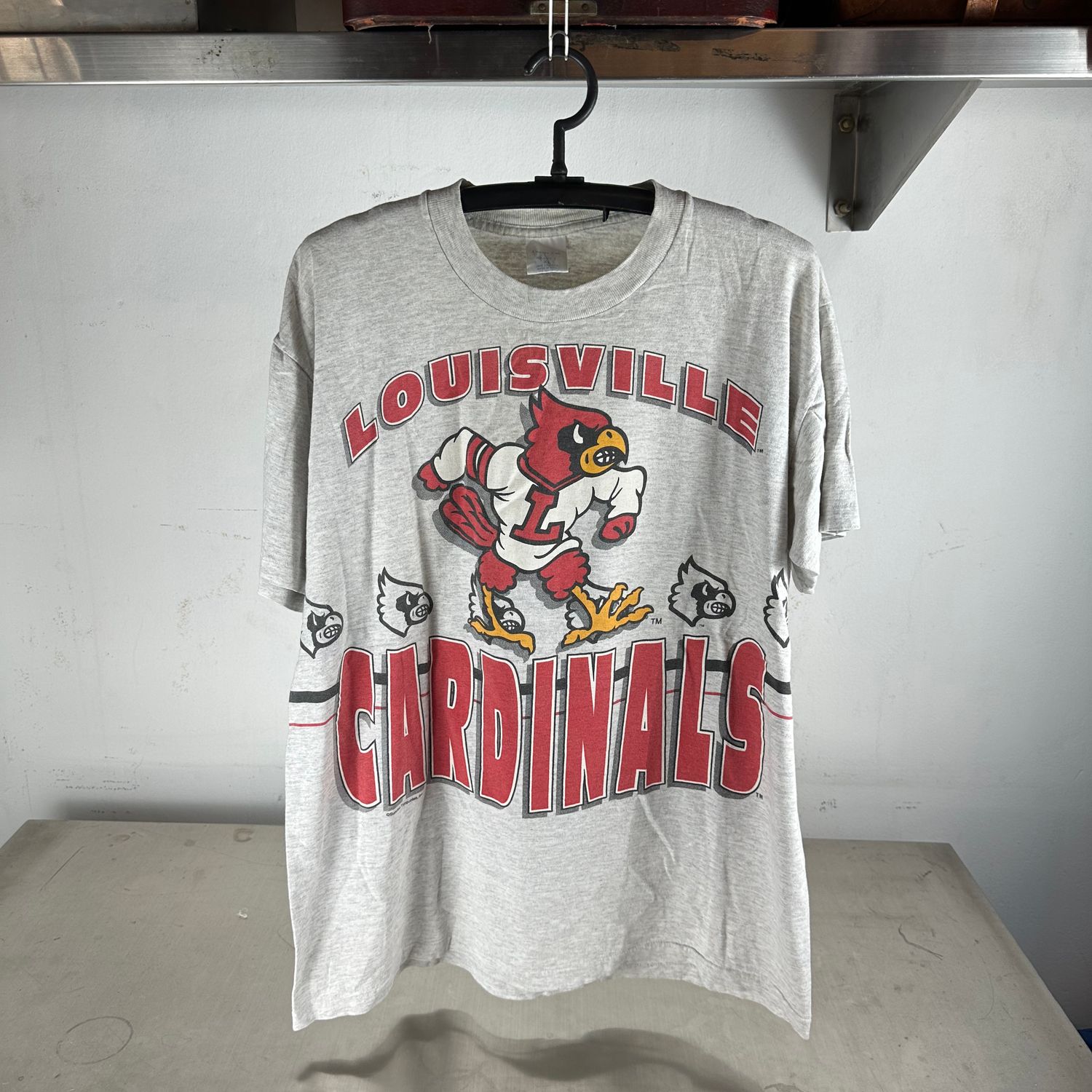 ​Vintage 90s Louisville Cardinals NCAA Double Sided Graphic T-Shirt