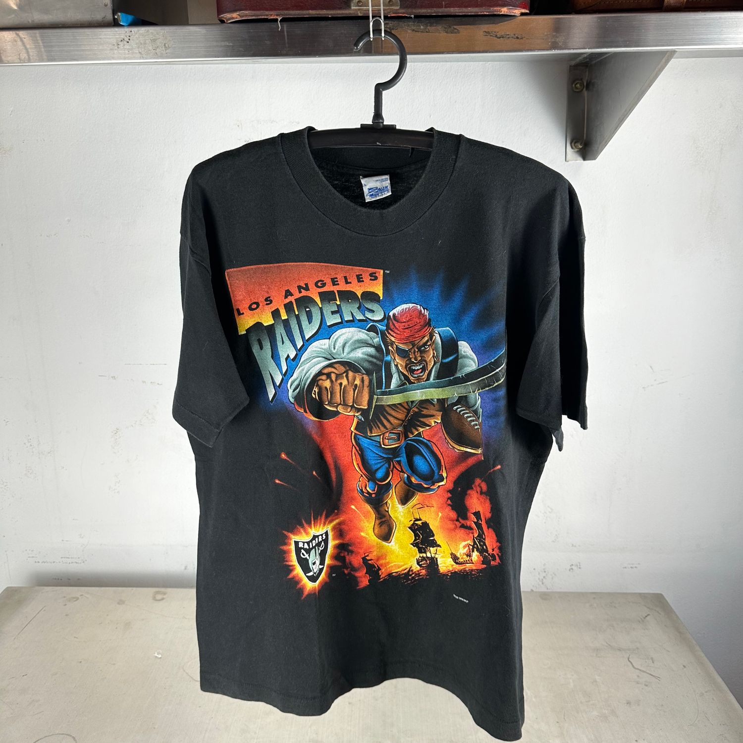 ​Vintage 1994 Los Angeles Raiders NFL Superhero Salem Sportswear T-Shirt