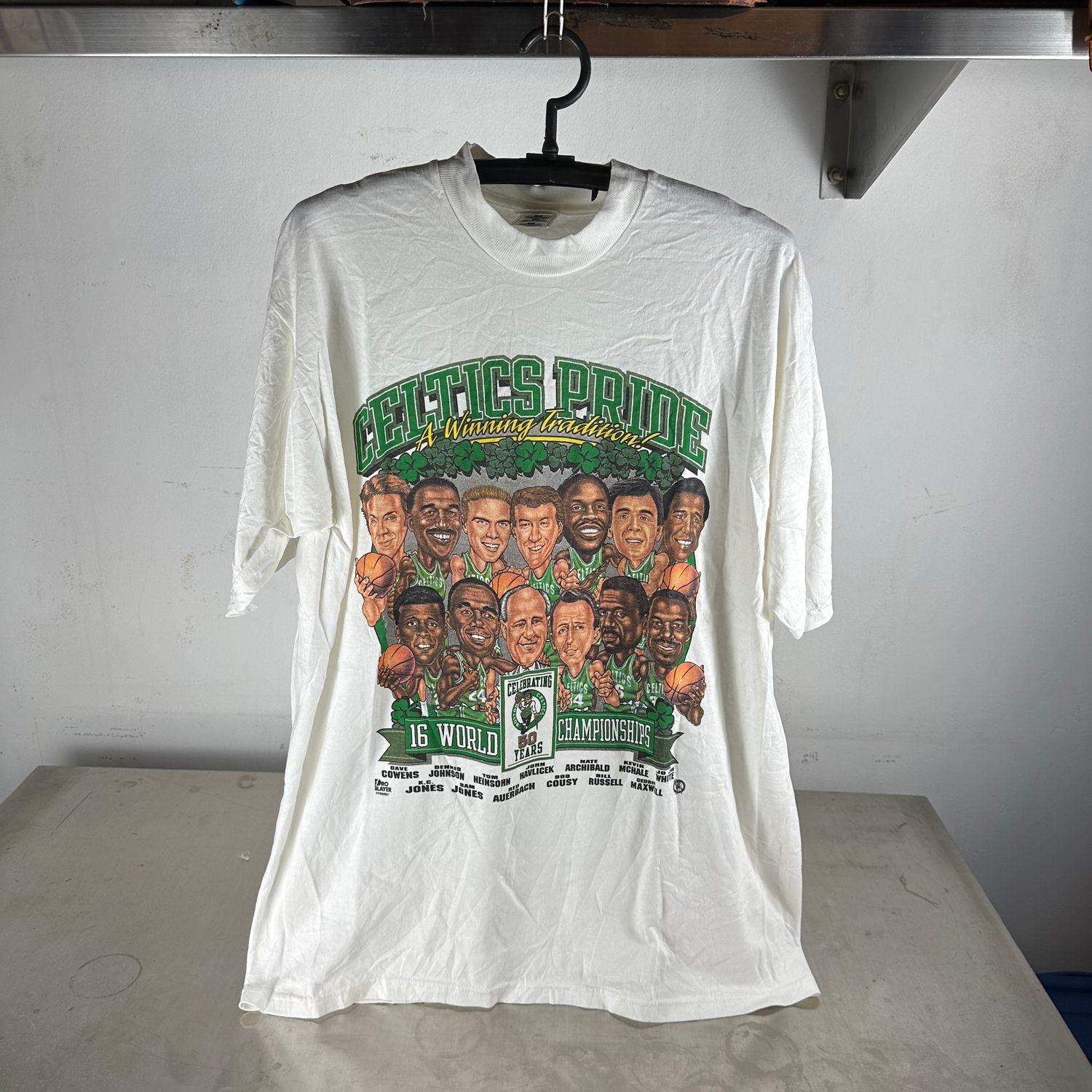 ​Vintage 90s Boston Celtics A Winning Tradition! NBA Caricature T-Shirt
