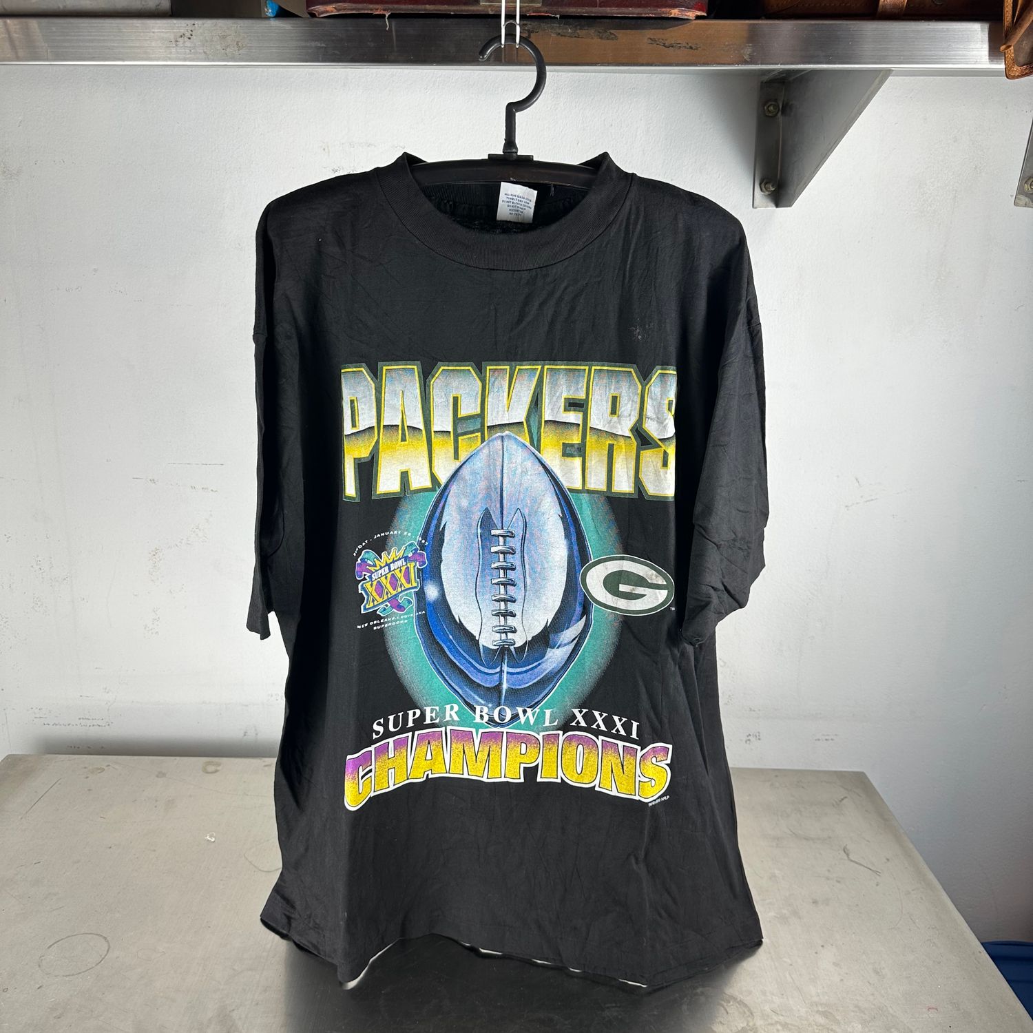Vintage 1996 Green Bay Packers NFL Super Bowl Champions T-Shirt