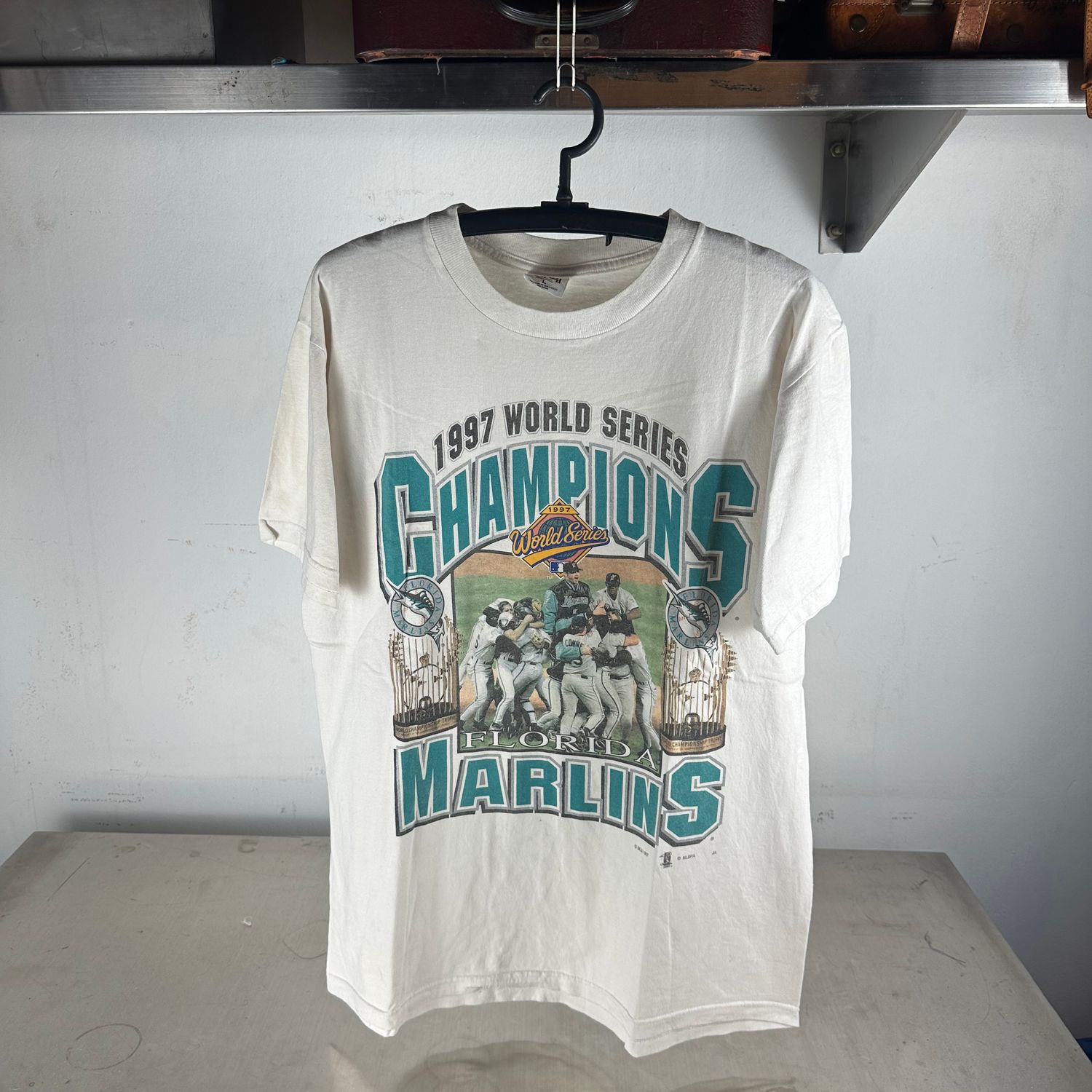 ​Vintage 1997 Florida Marlins MLB World Series Champions T-Shirt