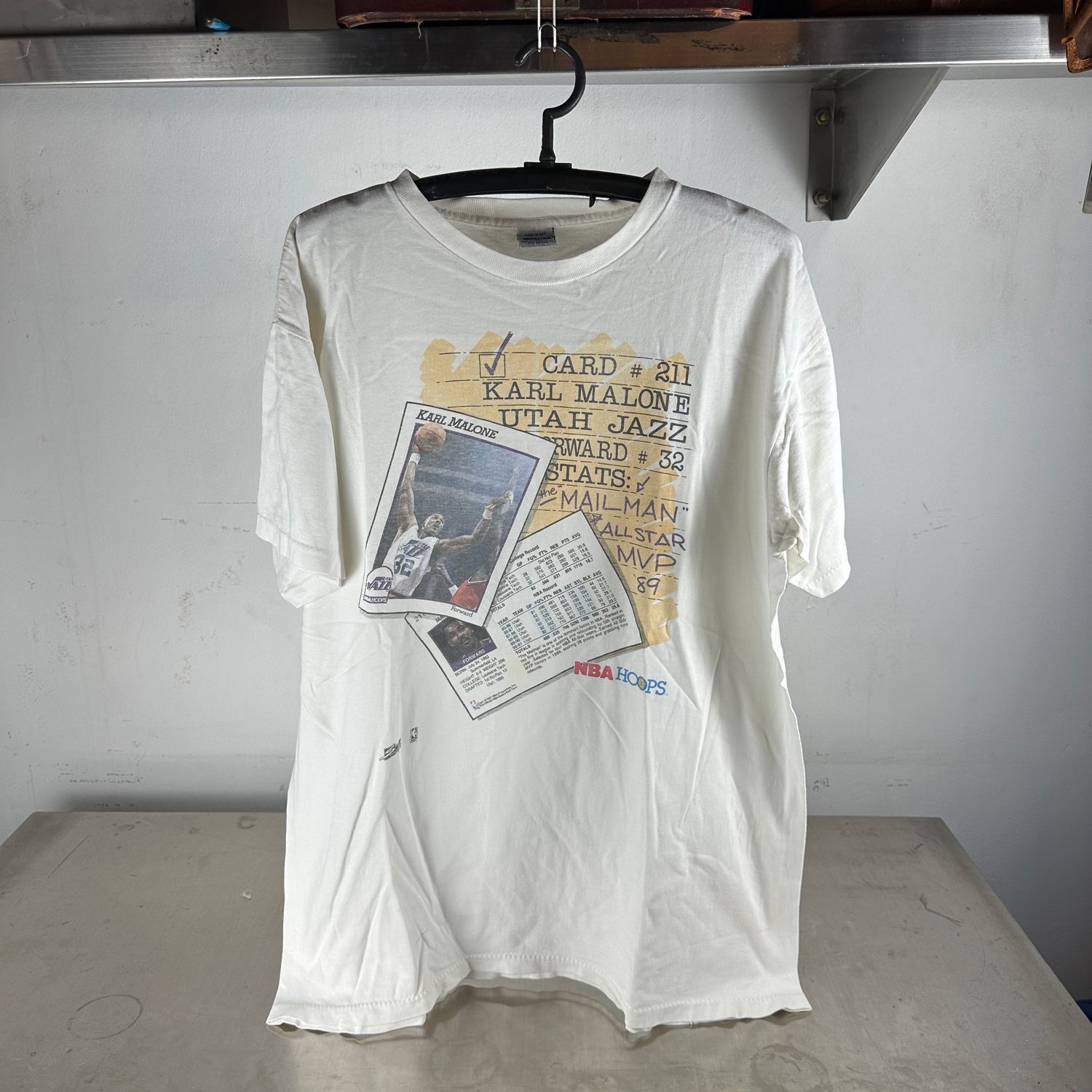 ​​Vintage 1991 Karl Malone Utah Jazz NBA Salem Sportswear T-Shirt