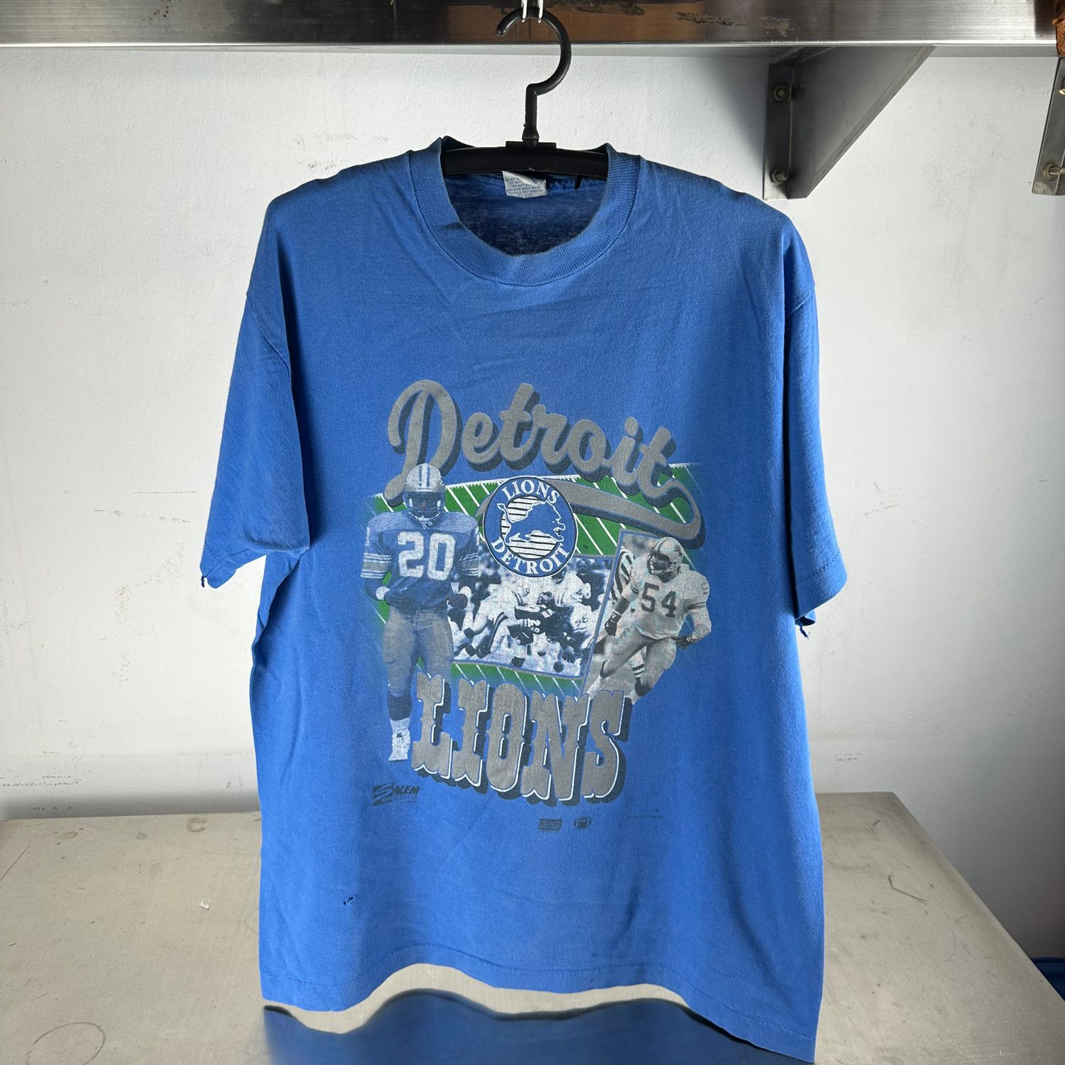 ​Vintage 1990 Detroit Lions NFL Salem Sportswear Graphic T-Shirt