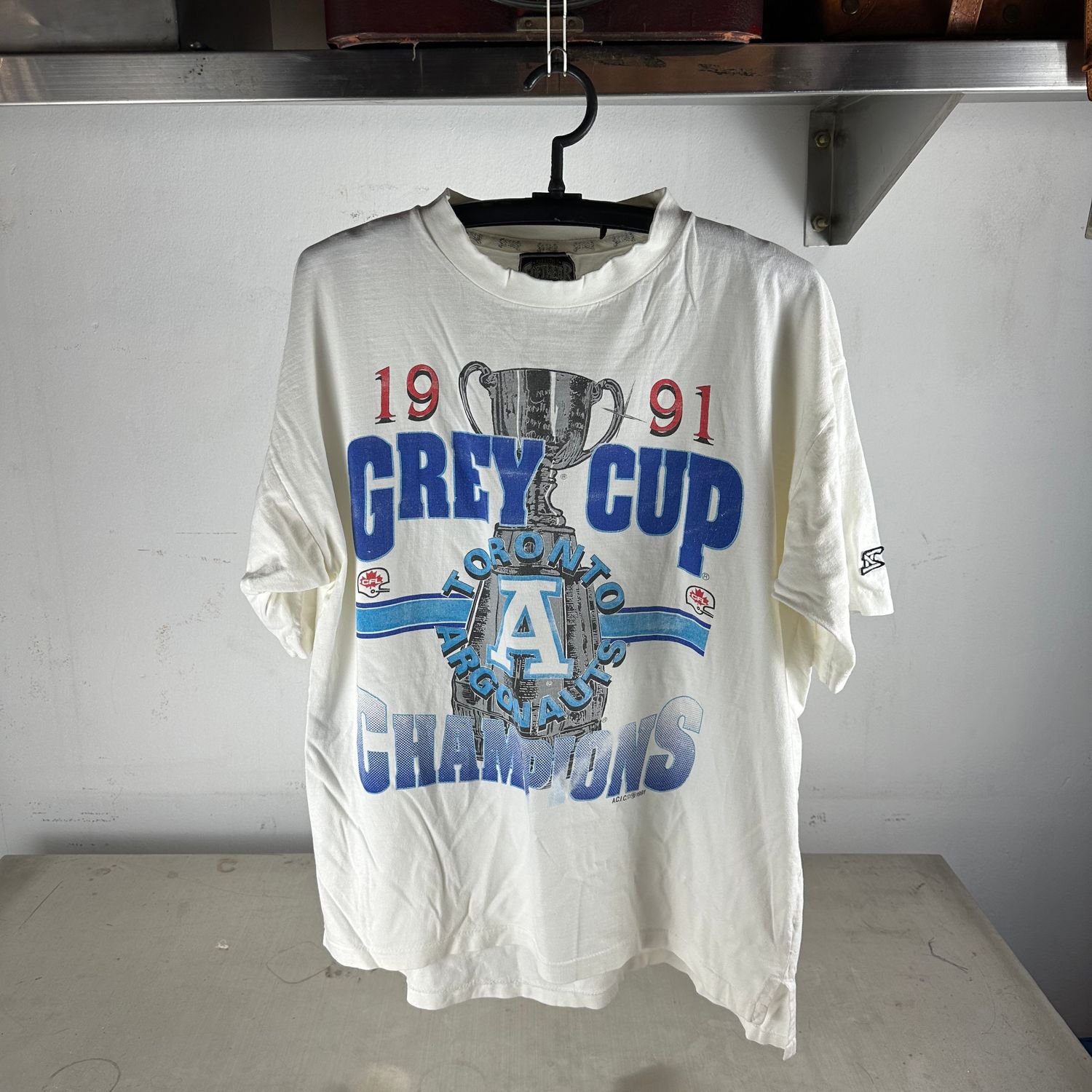 Vintage 1991 Toronto Argonauts CFL Grey Cup Champions T-Shirt