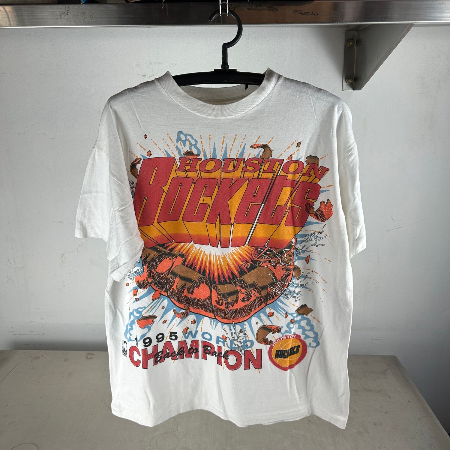 ​Vintage 1995 Houston Rockets NBA World Champions Explosion T-Shirt