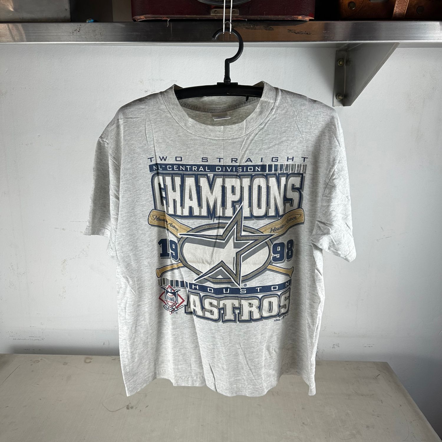 ​Vintage 1998 Houston Astros MLB Two Straight Champions T-Shirt