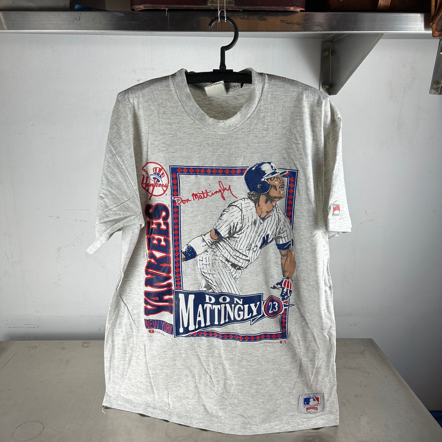 ​​​Vintage 1990 Don Mattingly New York Yankees MLB Nutmeg T-Shirt