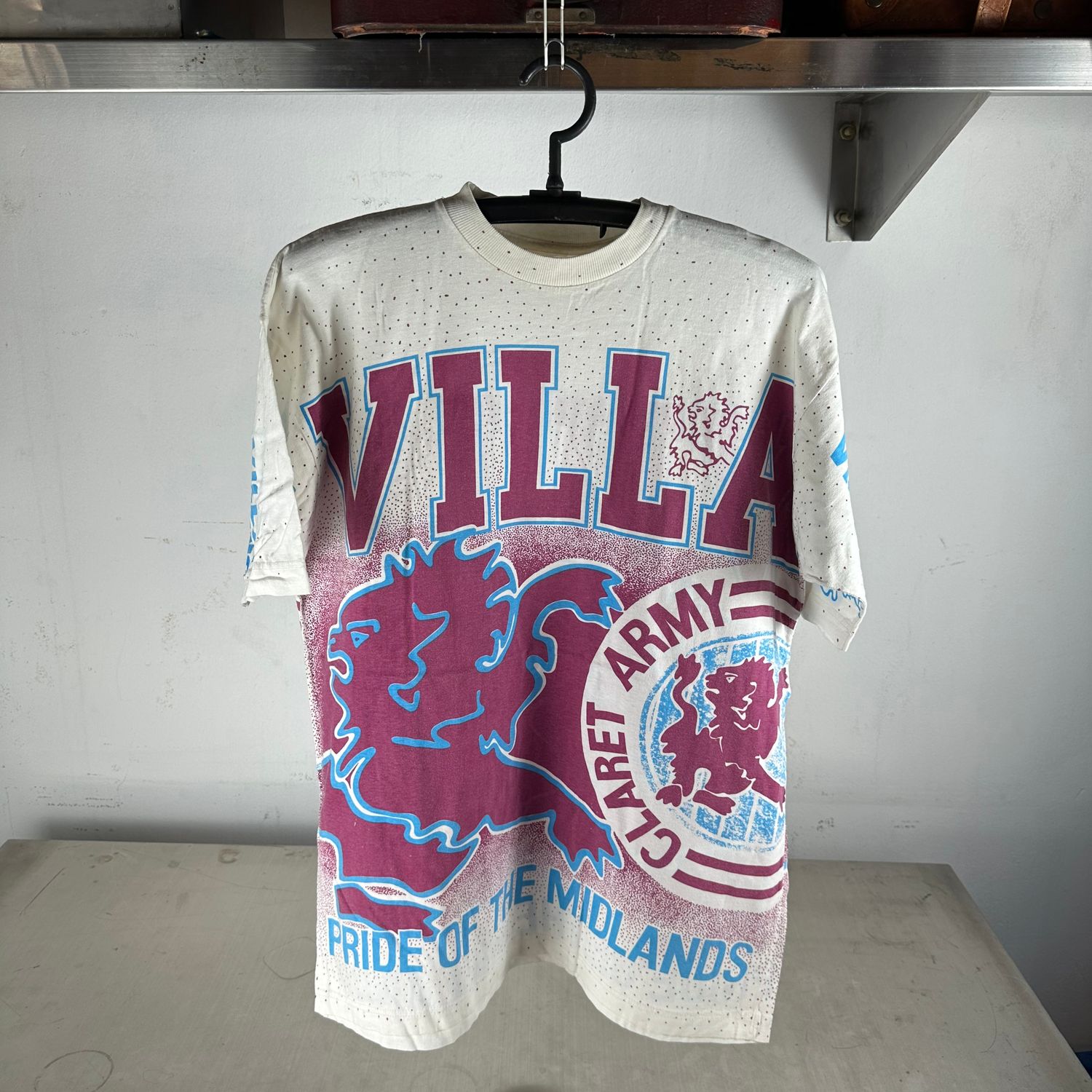 ​​​​Vintage 90s Aston Villa FC Soccer All Over Print AOP T-Shirt