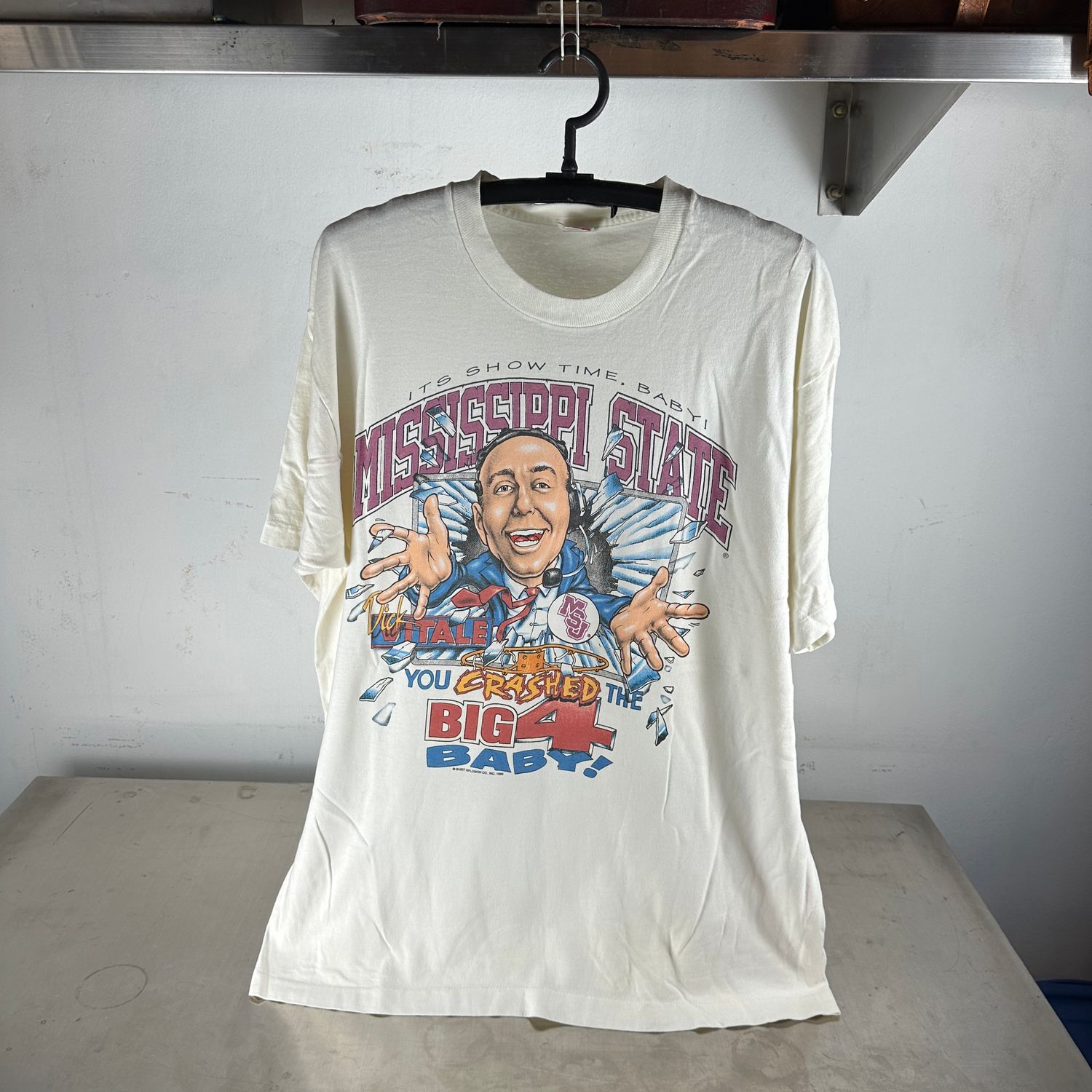 ​​Vintage 90s Mississippi State Dick Vitale NCAA It's Showtime Baby!​ T-Shirt