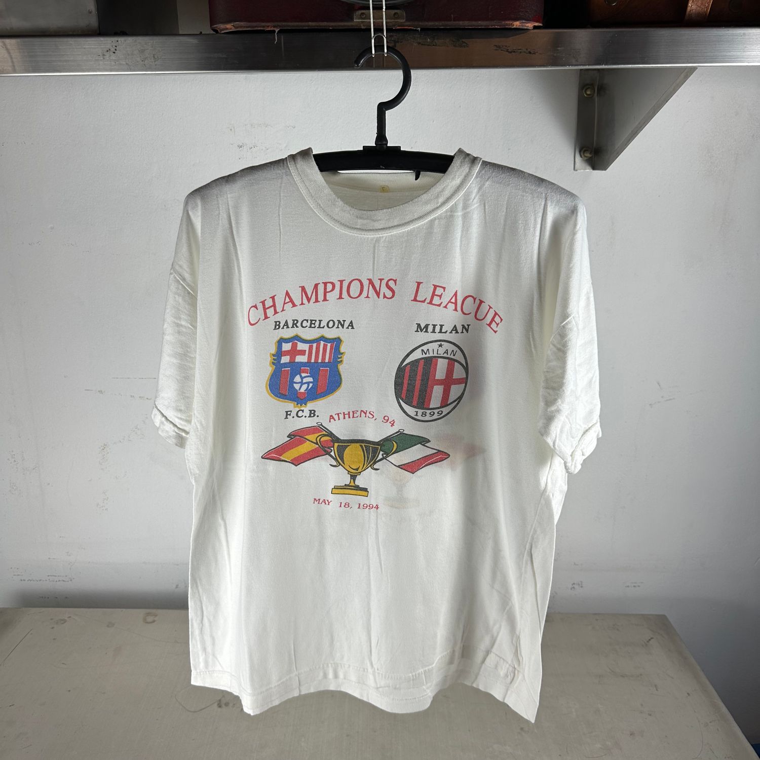 ​Vintage 1994 UEFA Champions League FC Barcelona VS AC Milan T-Shirt