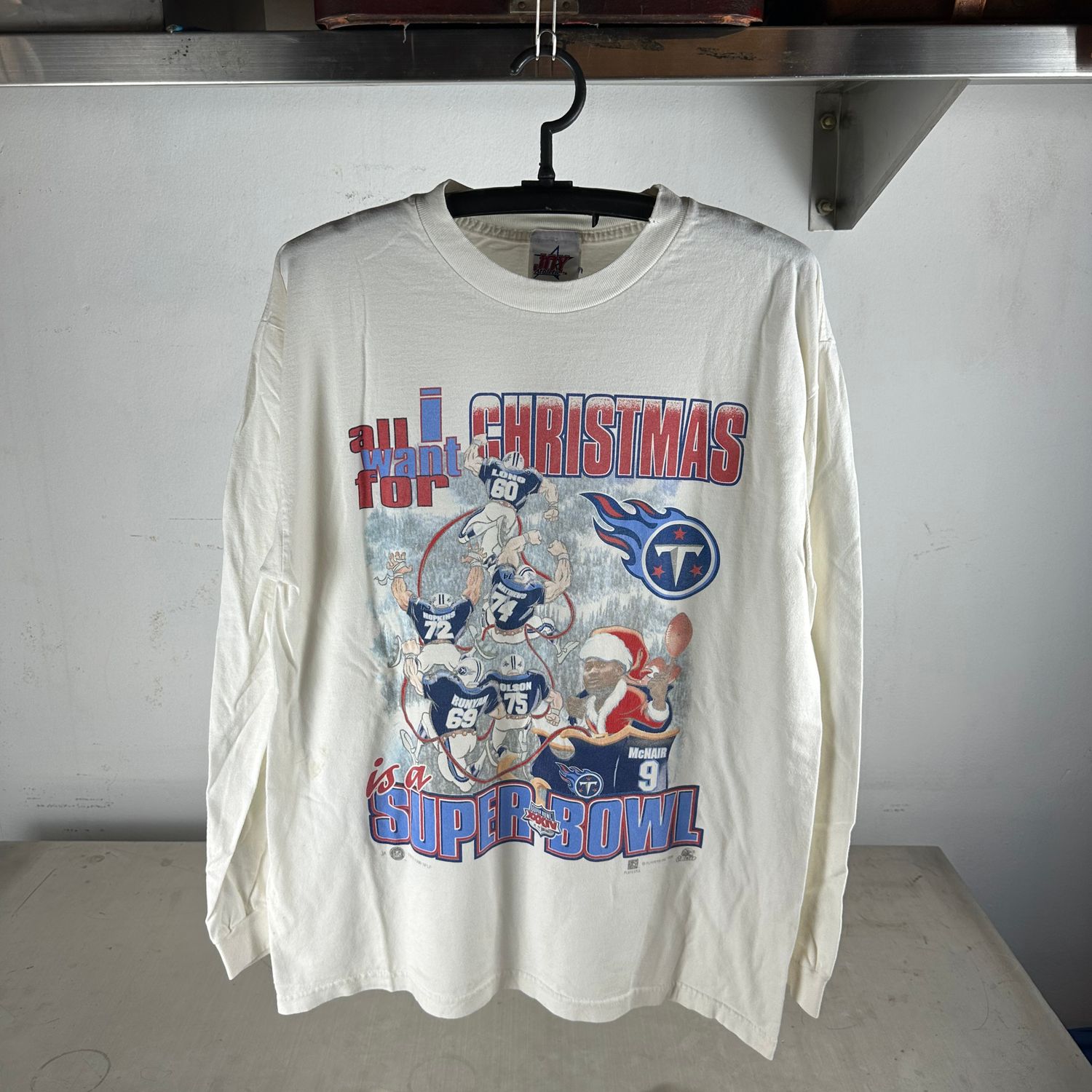 ​Vintage 1999 Tennessee Titans All I Want For Christmas Is A Super Bowl NFL T-Shirt