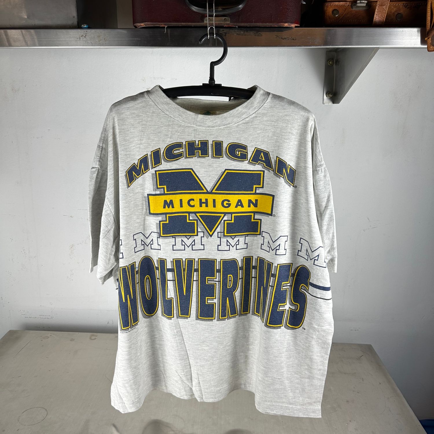 ​​Vintage 90s Michigan Wolverines NCAA Double Sided Graphic​ T-Shirt