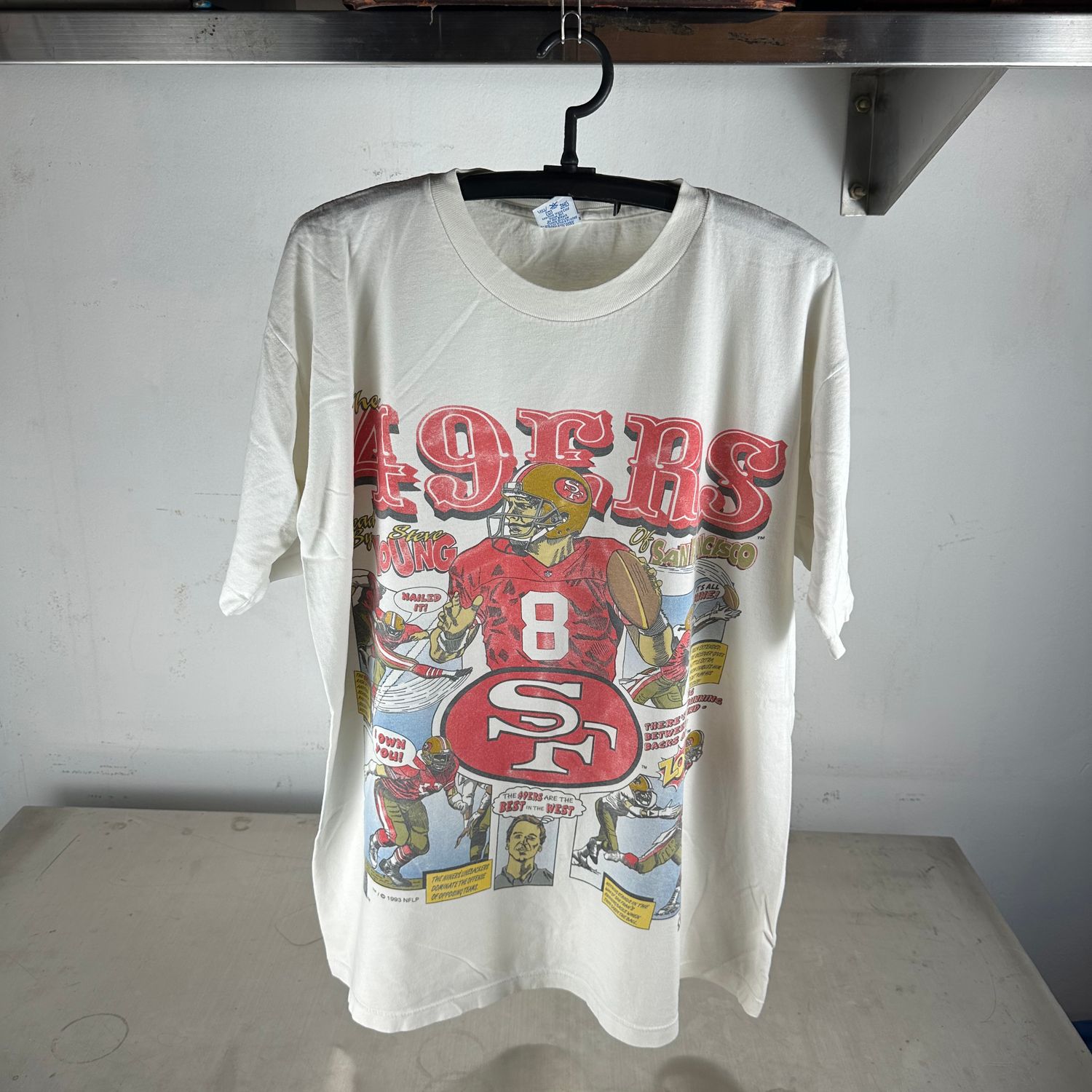 ​Vintage 1993 San Francisco 49ers NFL Salem Sportswear Comic T-Shirt