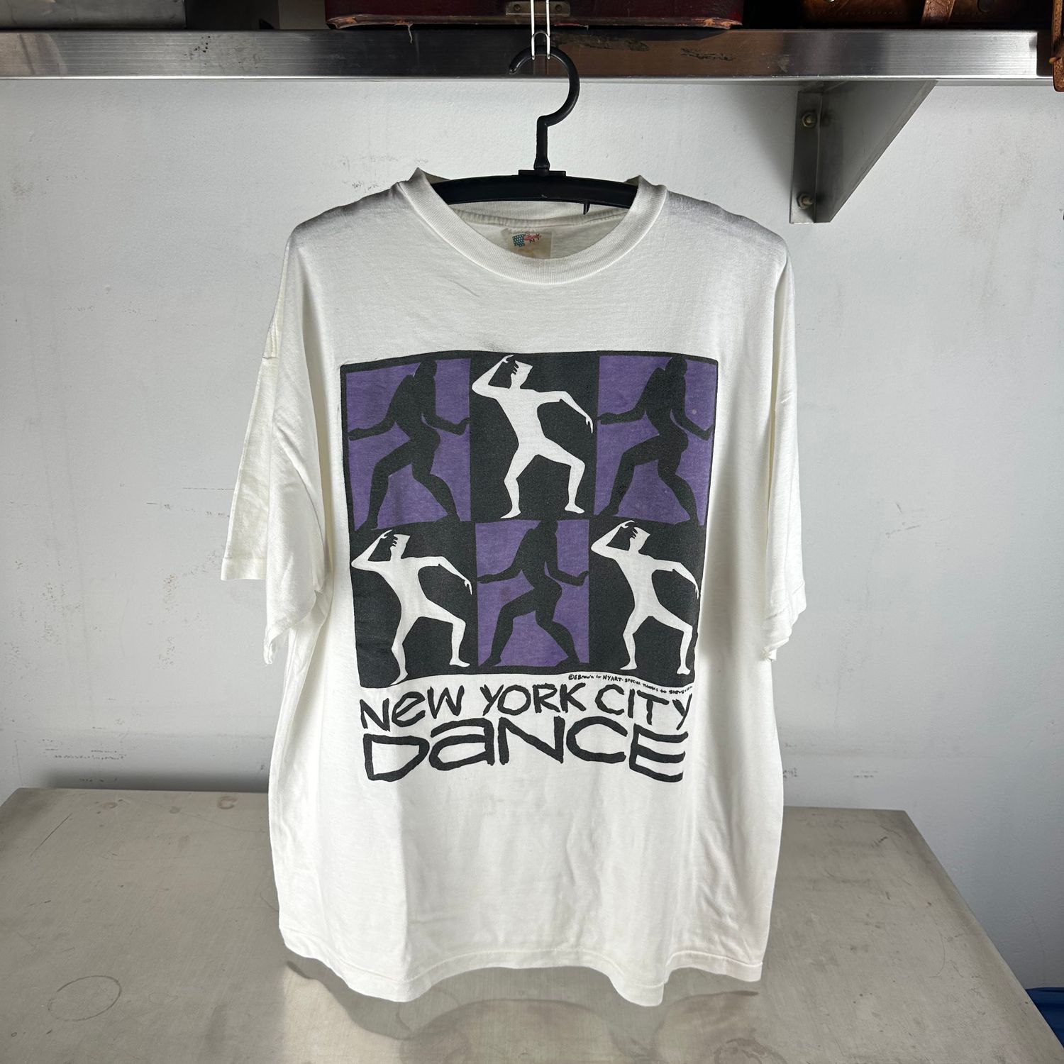 ​Vintage 90s New York City Dance E. Brown NY Art Graphic T-Shirt