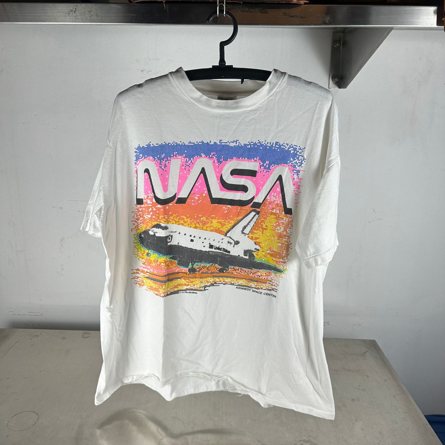 ​Vintage 1990 NASA Space Rocket Kennedy Space Center Graphic T-Shirt