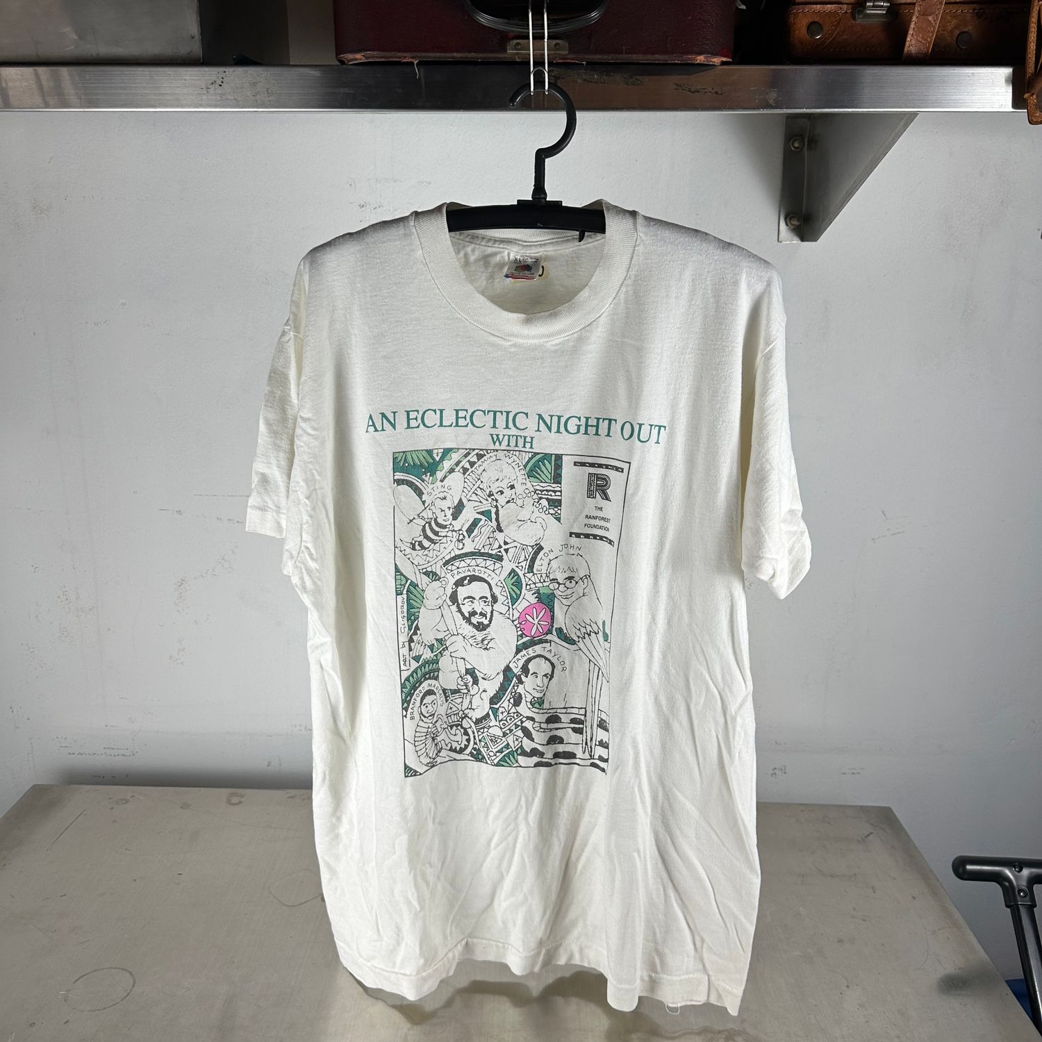 ​Vintage 1994 Whitney Houston Elton John The Rain Forest Foundation Concert T-Shirt