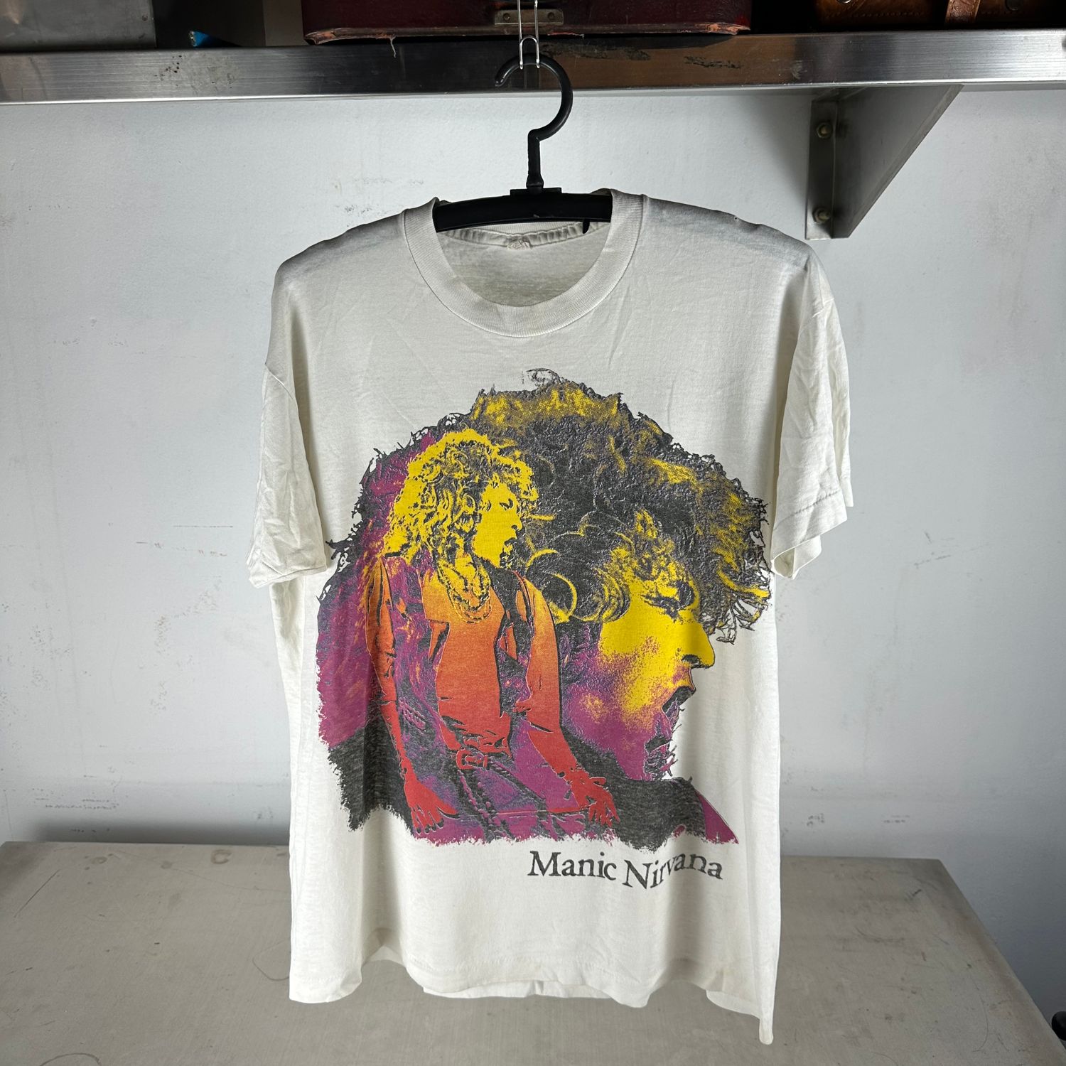 ​Vintage 1990 Robert Plant Manic Nirvana Led Zeppelin T-Shirt