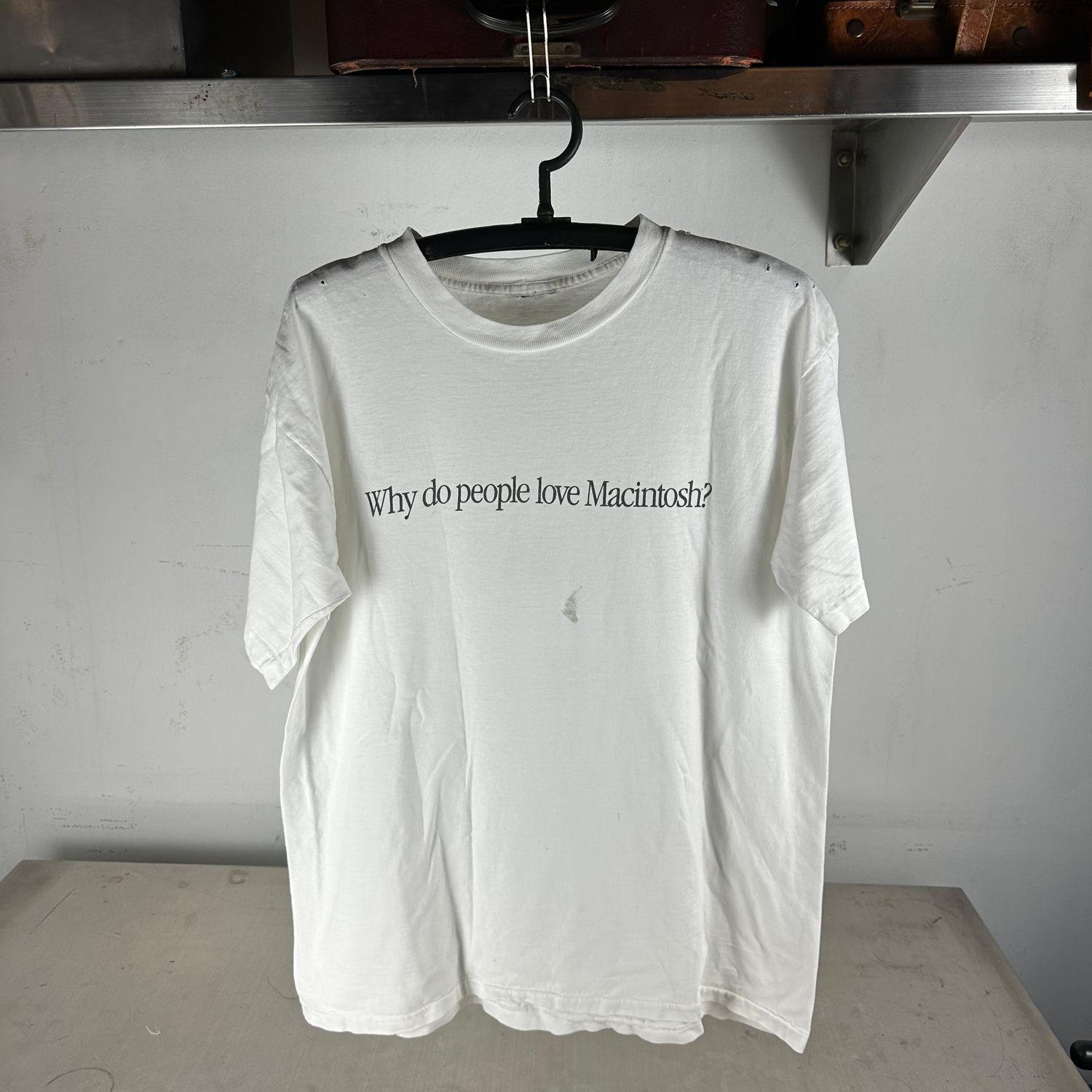 ​Vintage 90s Apple Computers Why Do People Love Macintosh? Just Ask Promo T-Shirt