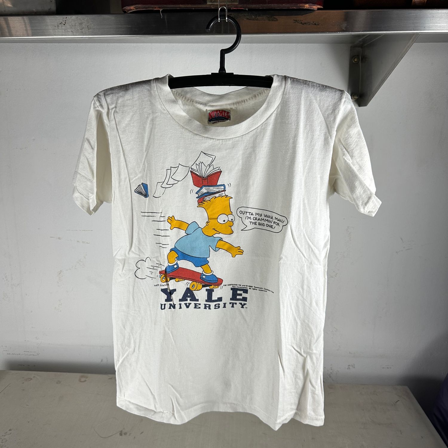 ​Vintage 1990 Bart Simpson Yale University Graphic T-Shirt