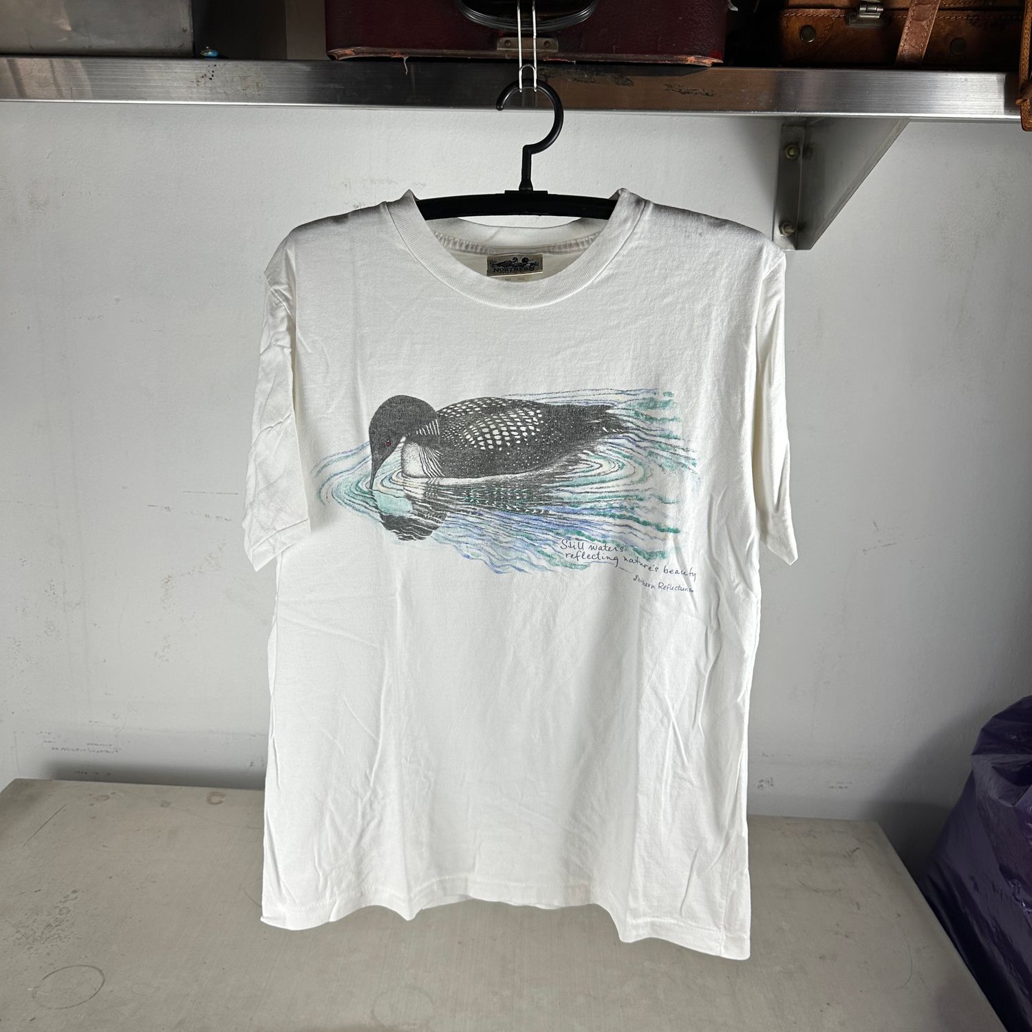 ​Vintage 90s Northern Reflections Nature Art Graphic T-Shirt