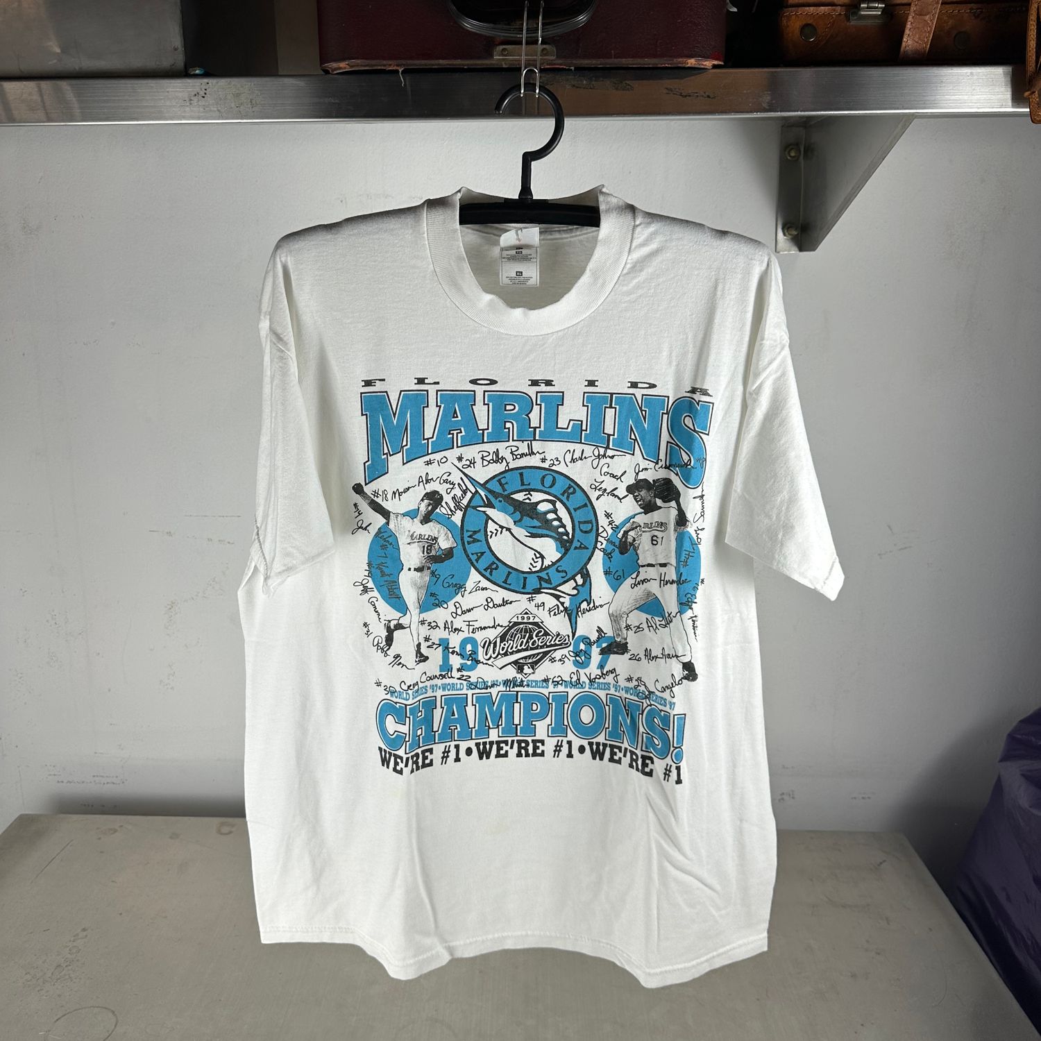 ​Vintage 1997 Florida Marlins MLB World Champions T-Shirt