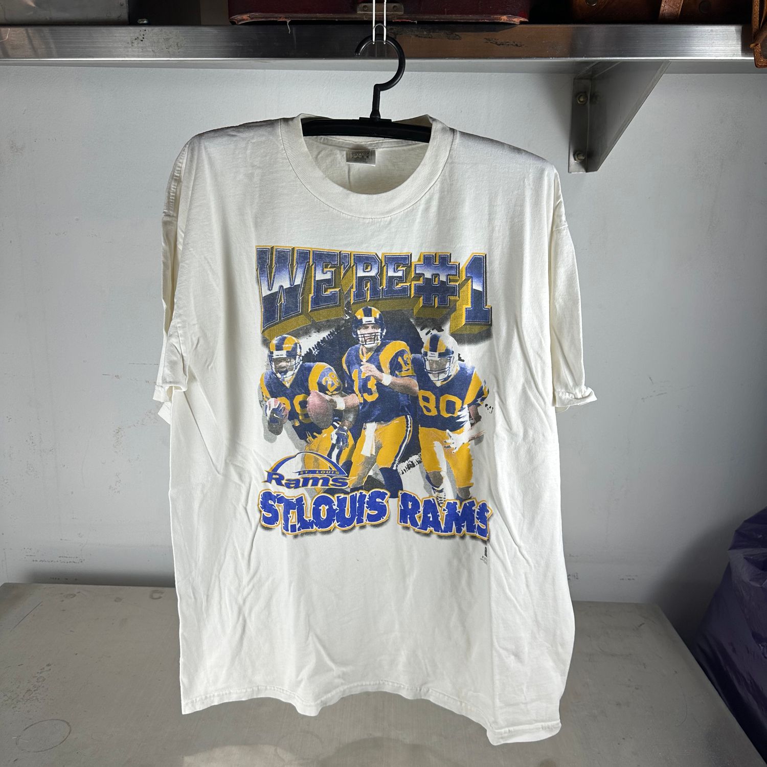 ​Vintage 90s St. Louis Rams NFL We're #1 Graphic T-Shirt